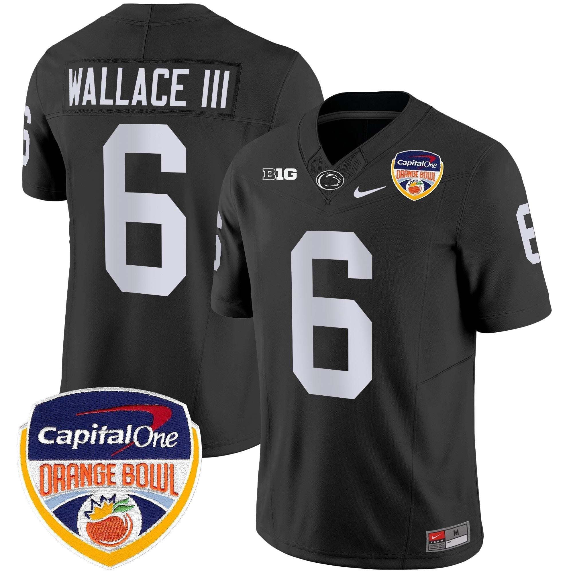 Men Penn State Nittany Lions Orange Bowl Patch Vapor Limited Jersey - All Stitched