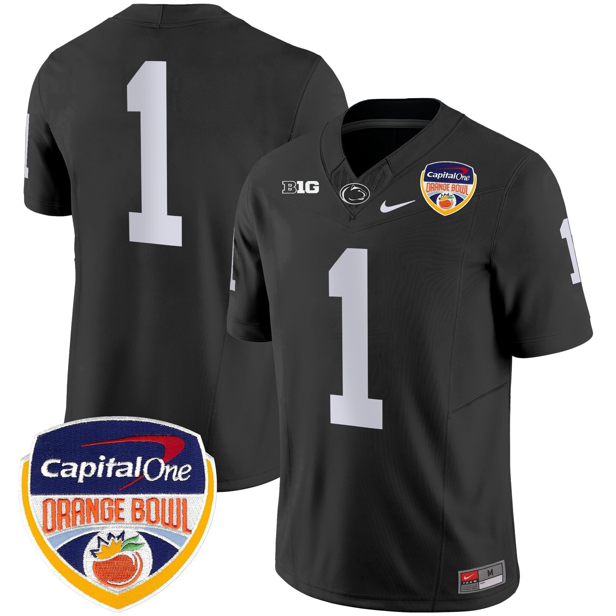 Men Penn State Nittany Lions Orange Bowl Patch Vapor Limited Jersey - All Stitched