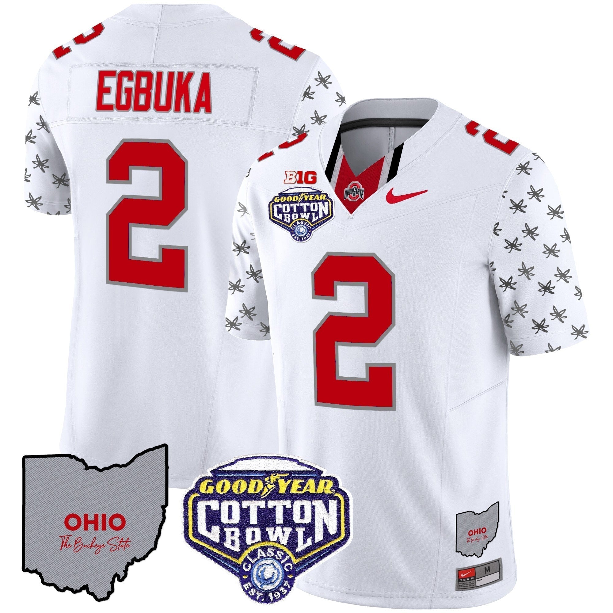 Men Ohio State Buckeyes Cotton Bowl Patch Vapor Limited Jersey - All Stitched