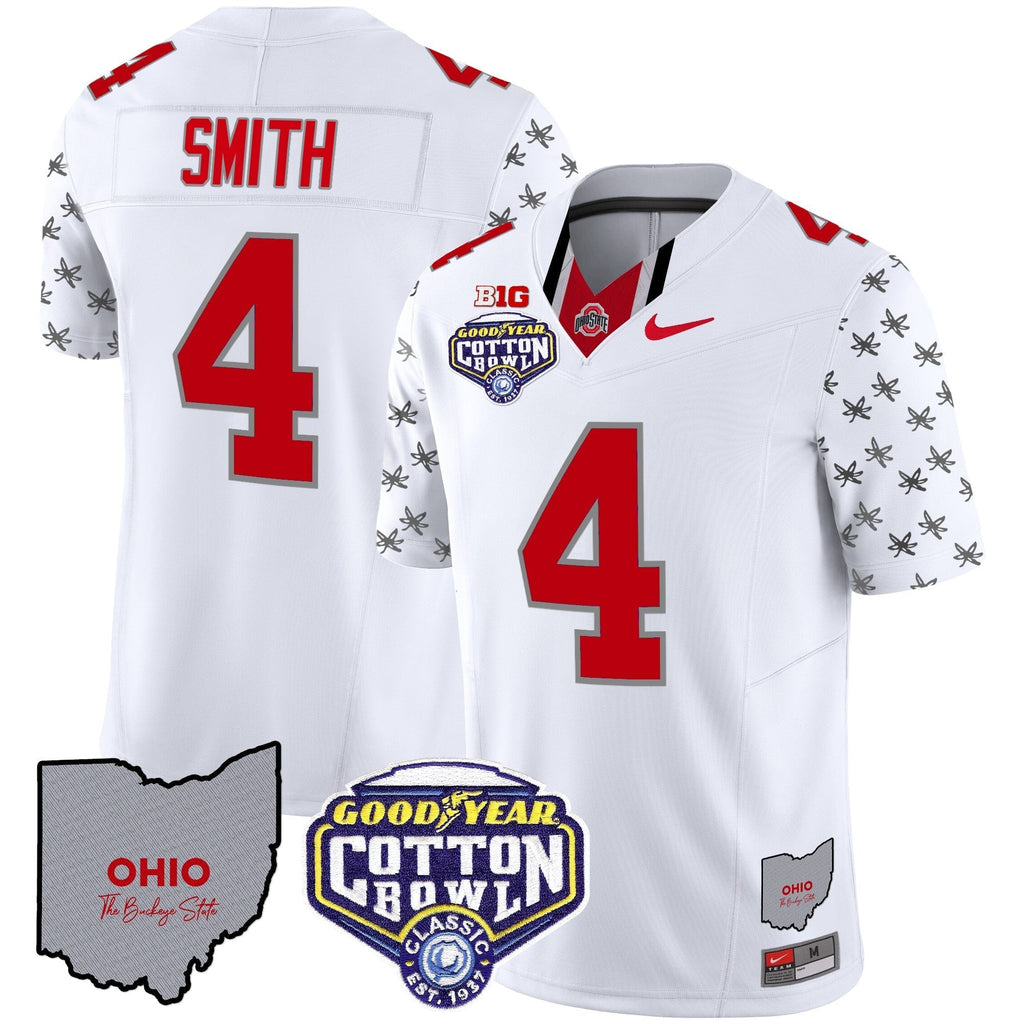 Men Ohio State Buckeyes Cotton Bowl Patch Vapor Limited Jersey - All Stitched