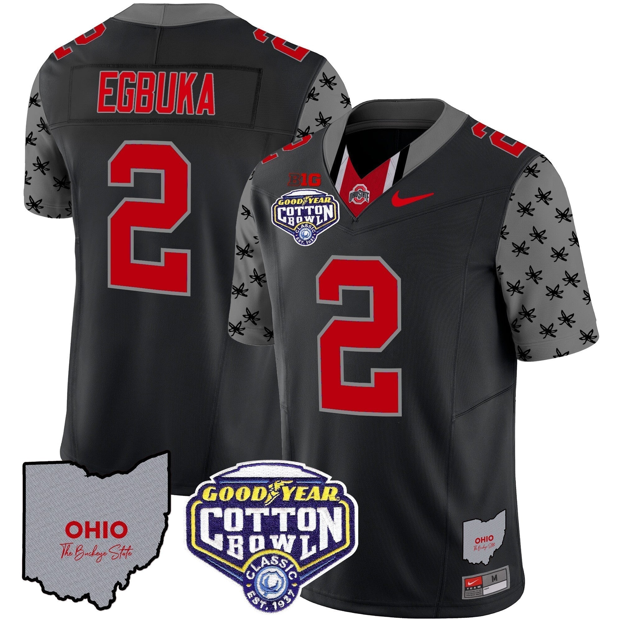 Men Ohio State Buckeyes Cotton Bowl Patch Vapor Limited Jersey - All Stitched