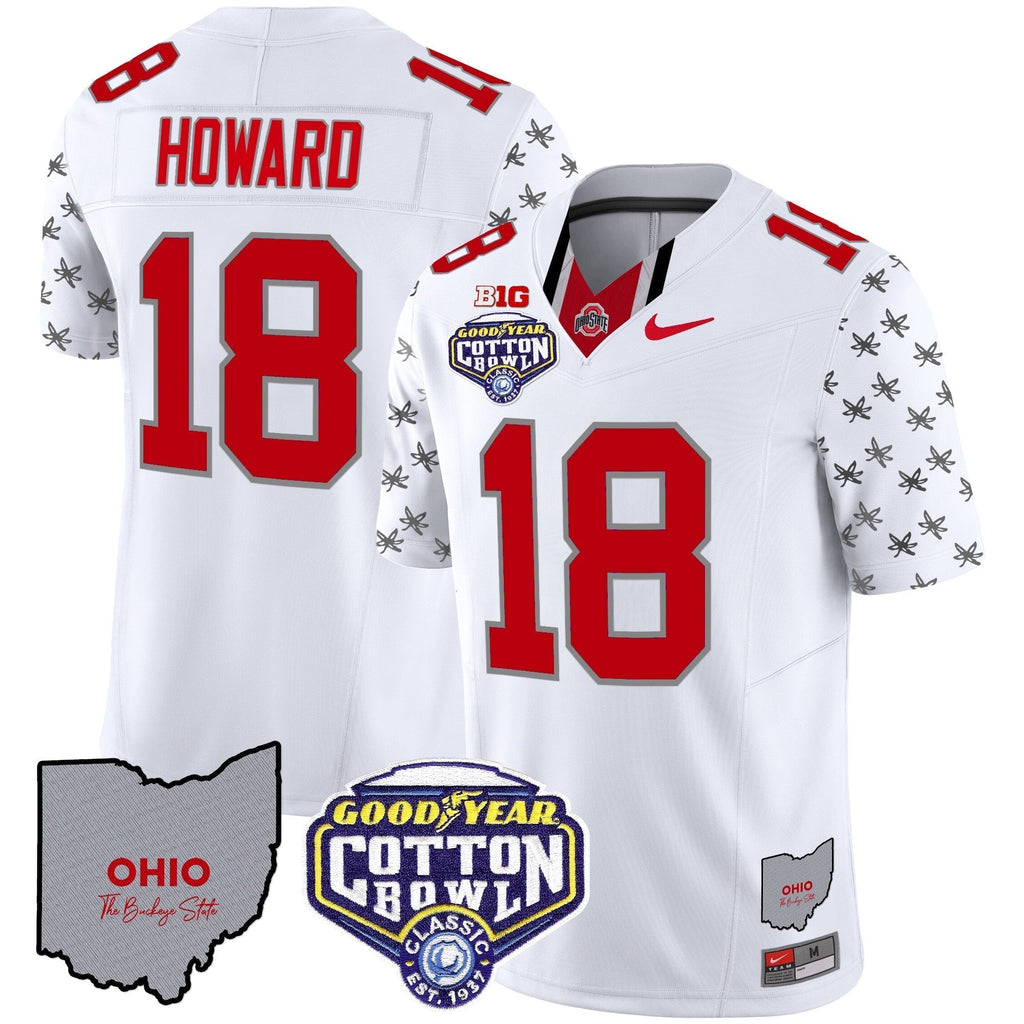 Men Ohio State Buckeyes Cotton Bowl Patch Vapor Limited Jersey - All Stitched