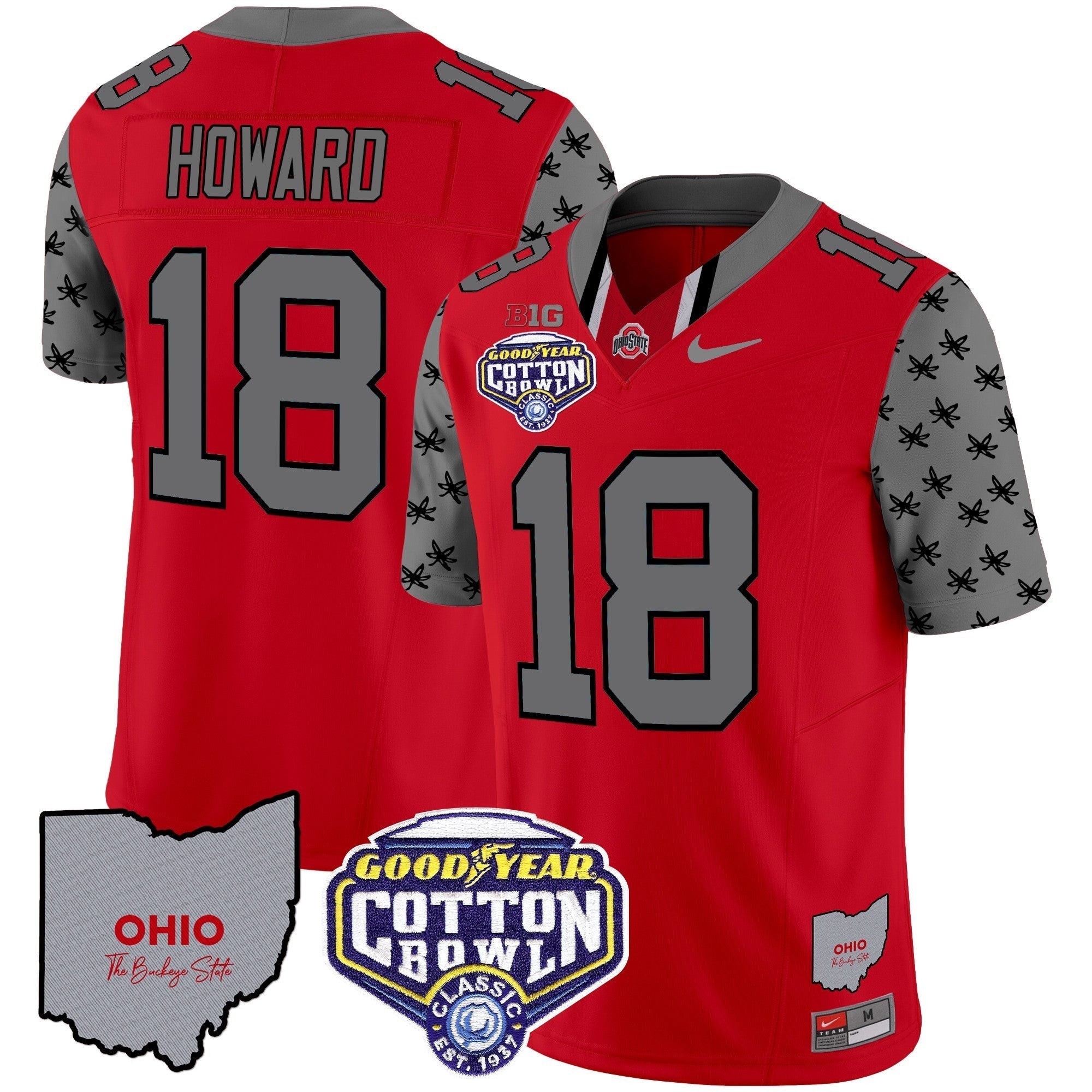 Men Ohio State Buckeyes Cotton Bowl Patch Vapor Limited Jersey - All Stitched