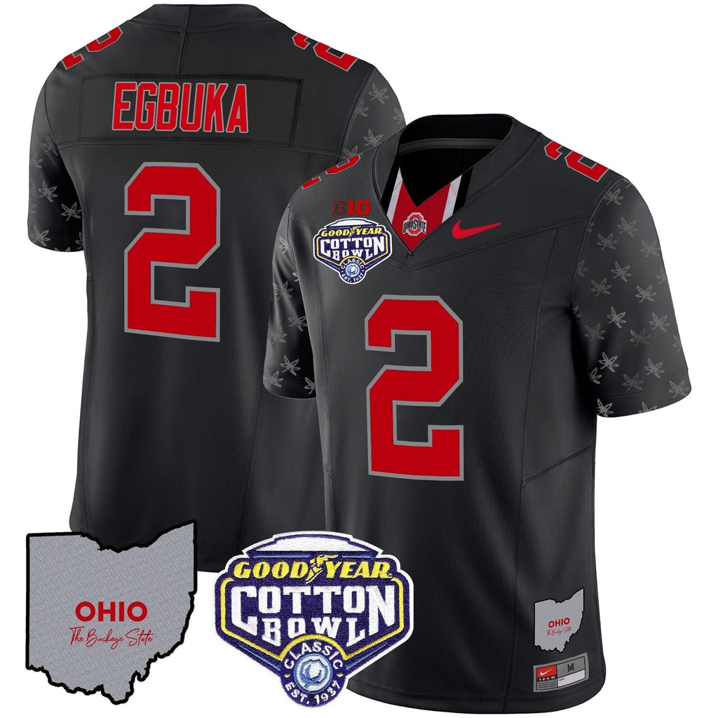 Men Ohio State Buckeyes Cotton Bowl Patch Vapor Limited Jersey - All Stitched