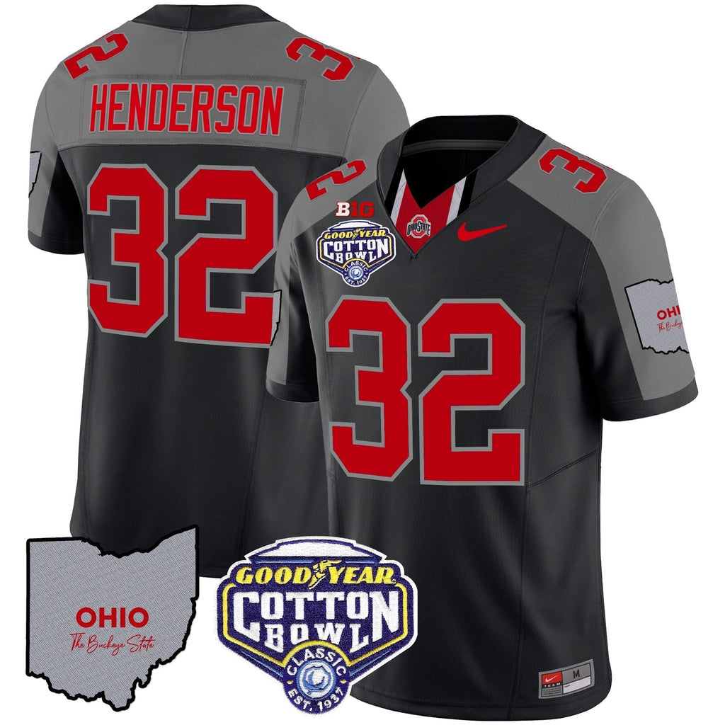 Men Ohio State Buckeyes Cotton Bowl Patch Vapor Limited Jersey - All Stitched