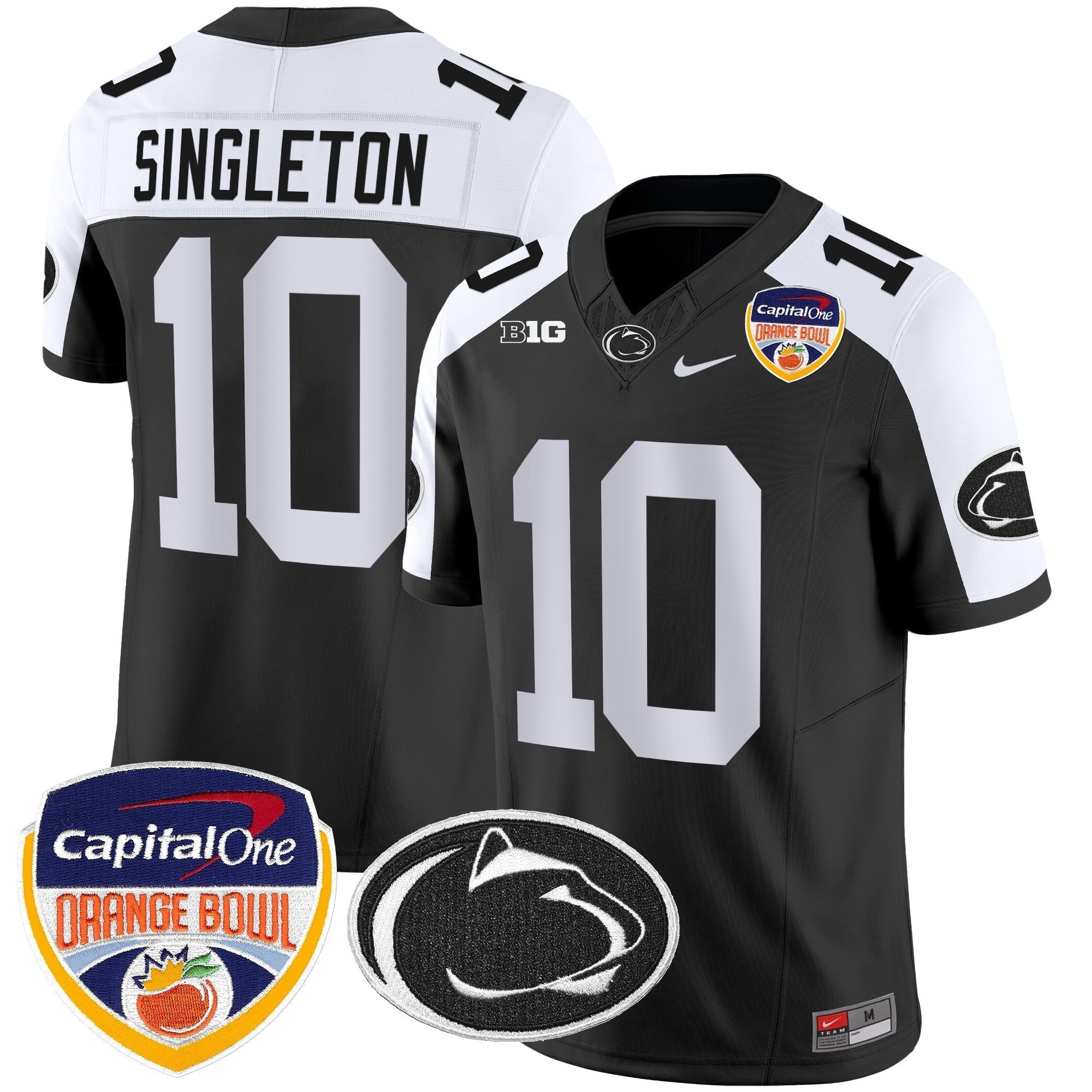 Men Penn State Nittany Lions Orange Bowl Patch Vapor Limited Jersey - All Stitched