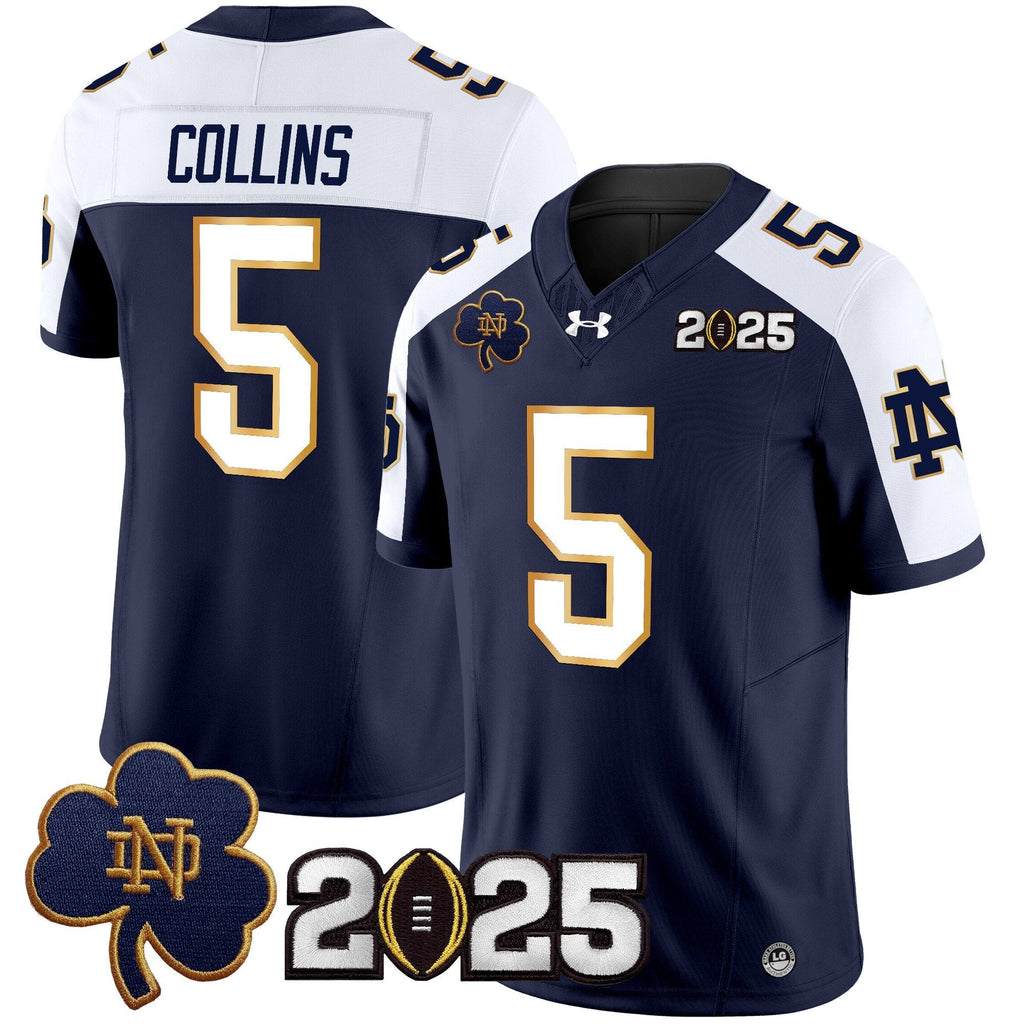 Men Notre Dame Fighting Irish 2025 CFP Final Patch Vapor Limited Jersey - All Stitched