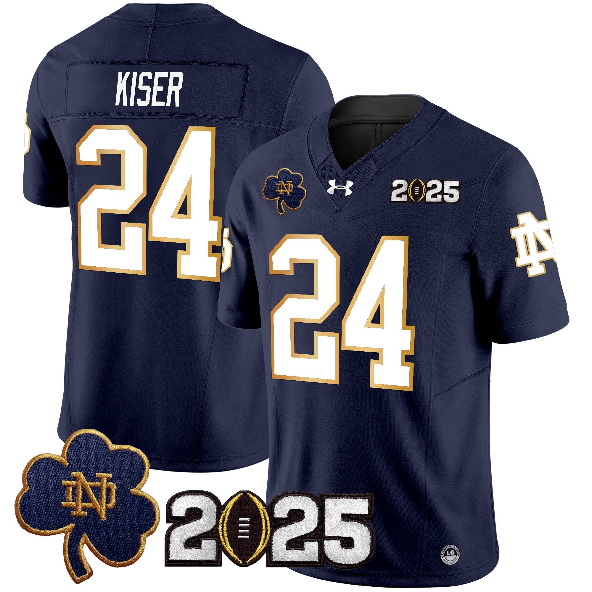 Men Notre Dame Fighting Irish 2025 CFP Final Patch Vapor Limited Jersey - All Stitched