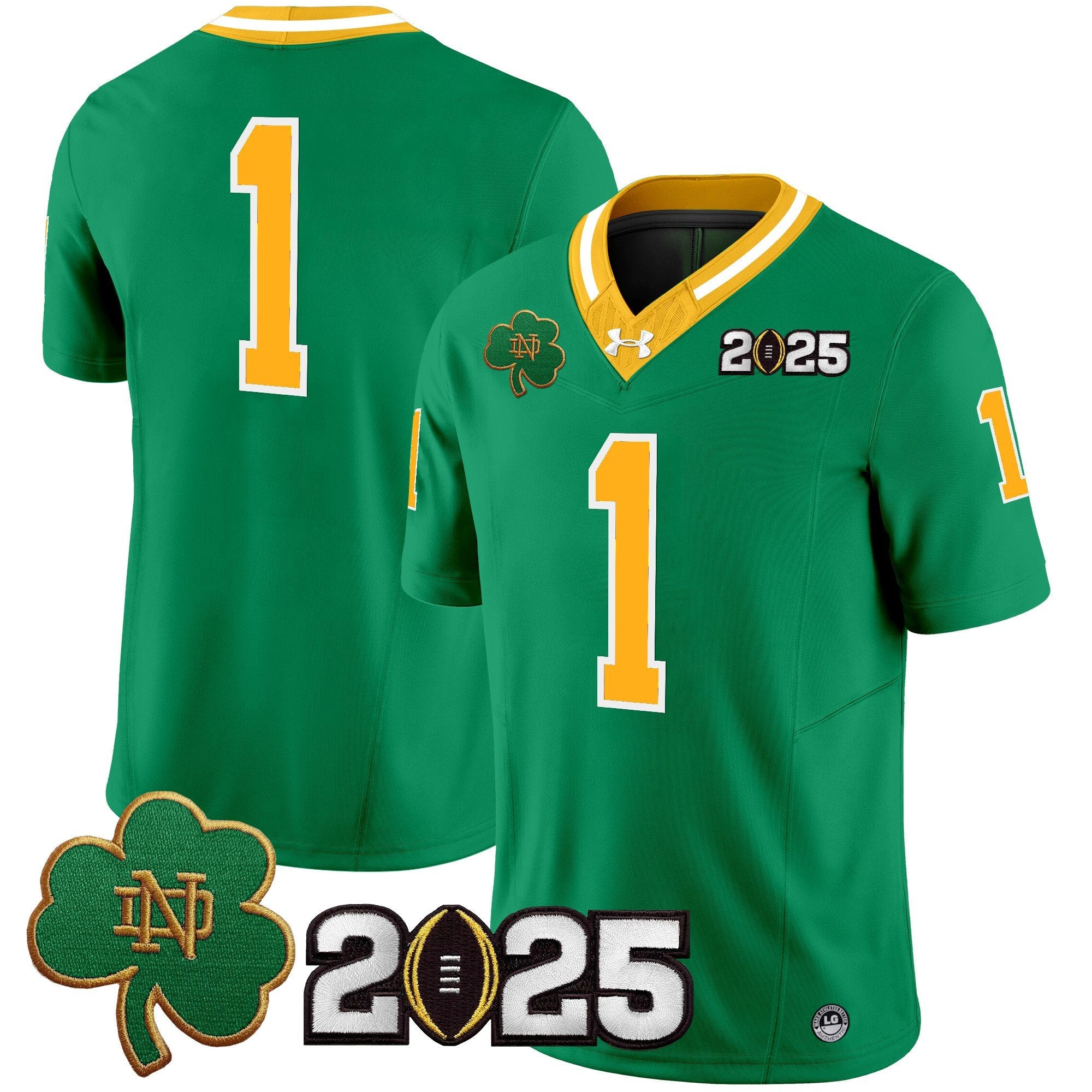 Men Notre Dame Fighting Irish 2025 CFP Final Patch Vapor Limited Jersey - All Stitched