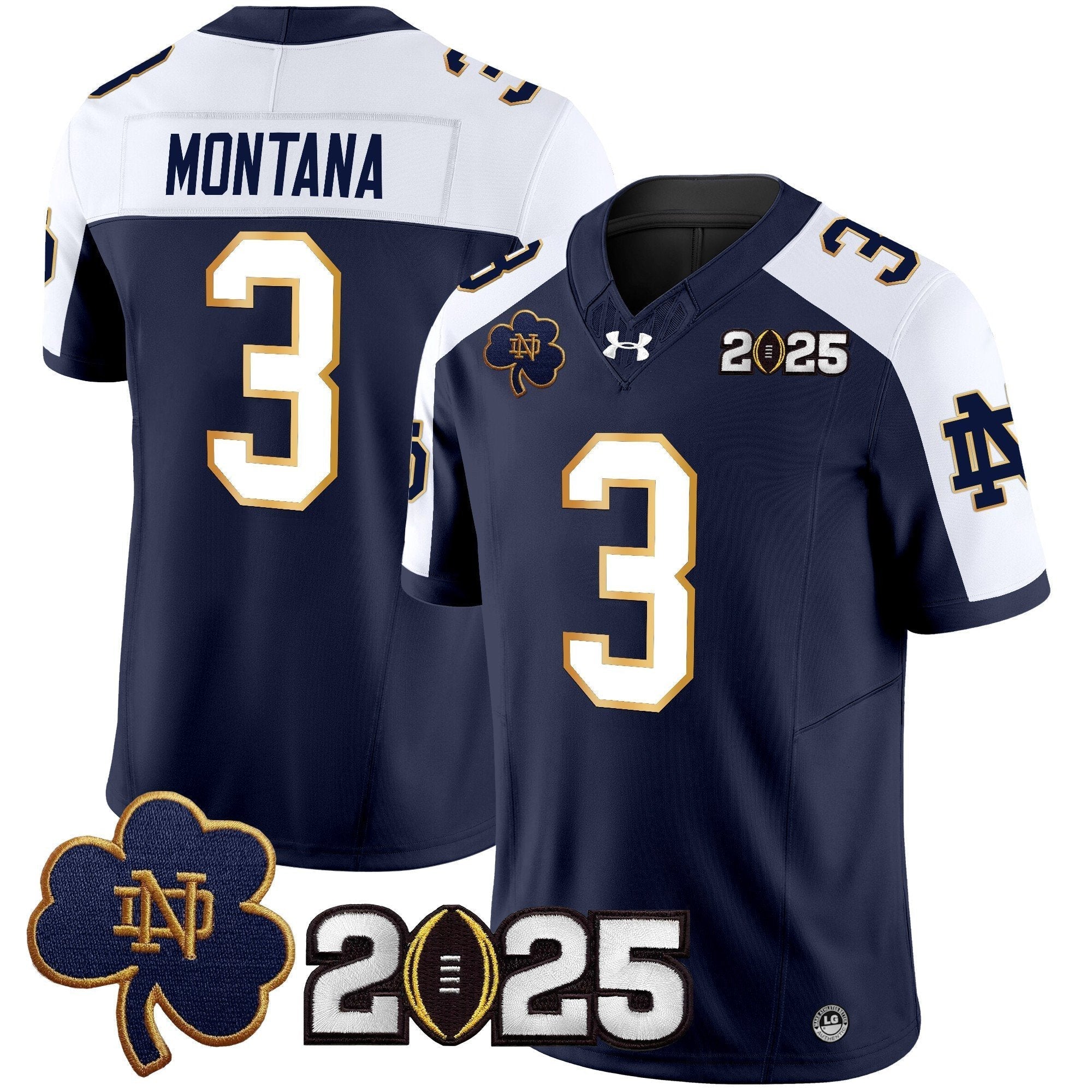 Men Notre Dame Fighting Irish 2025 CFP Final Patch Vapor Limited Jersey - All Stitched