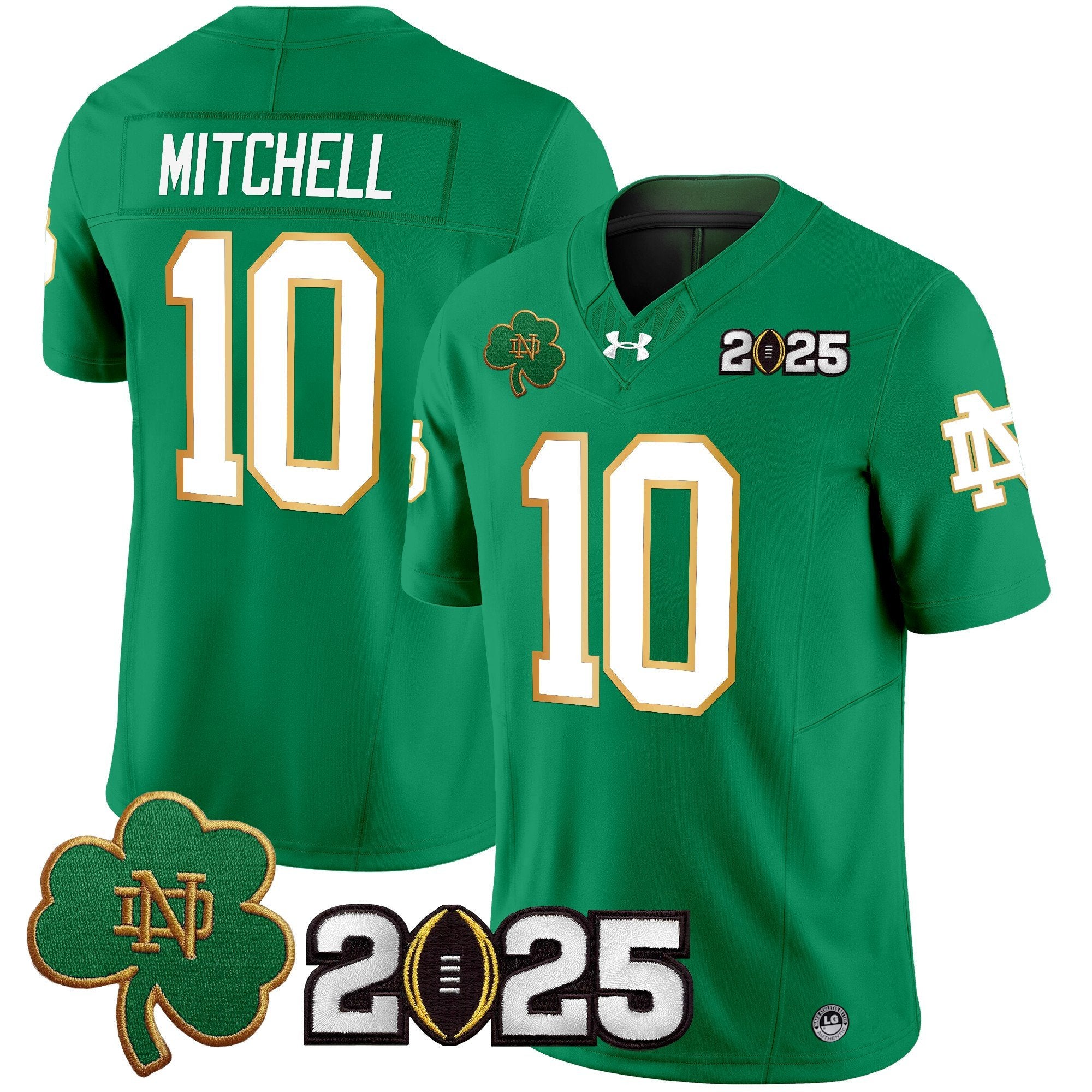 Men Notre Dame Fighting Irish 2025 CFP Final Patch Vapor Limited Jersey - All Stitched