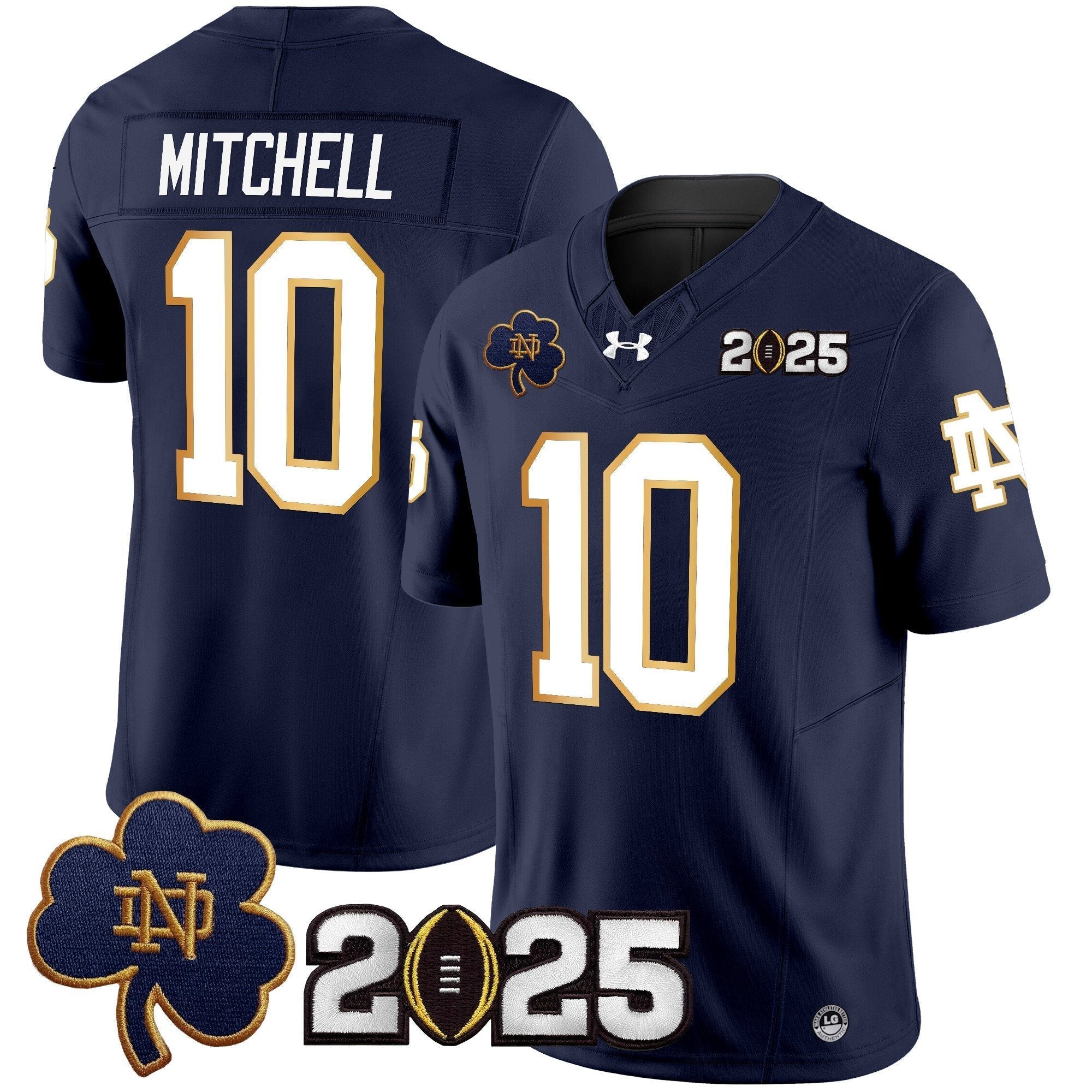 Men Notre Dame Fighting Irish 2025 CFP Final Patch Vapor Limited Jersey - All Stitched