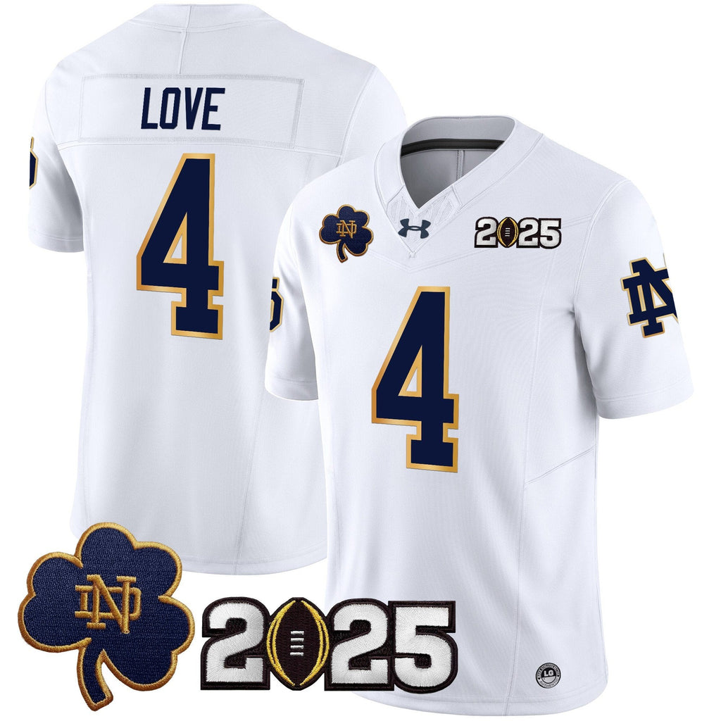 Men Notre Dame Fighting Irish 2025 CFP Final Patch Vapor Limited Jersey - All Stitched