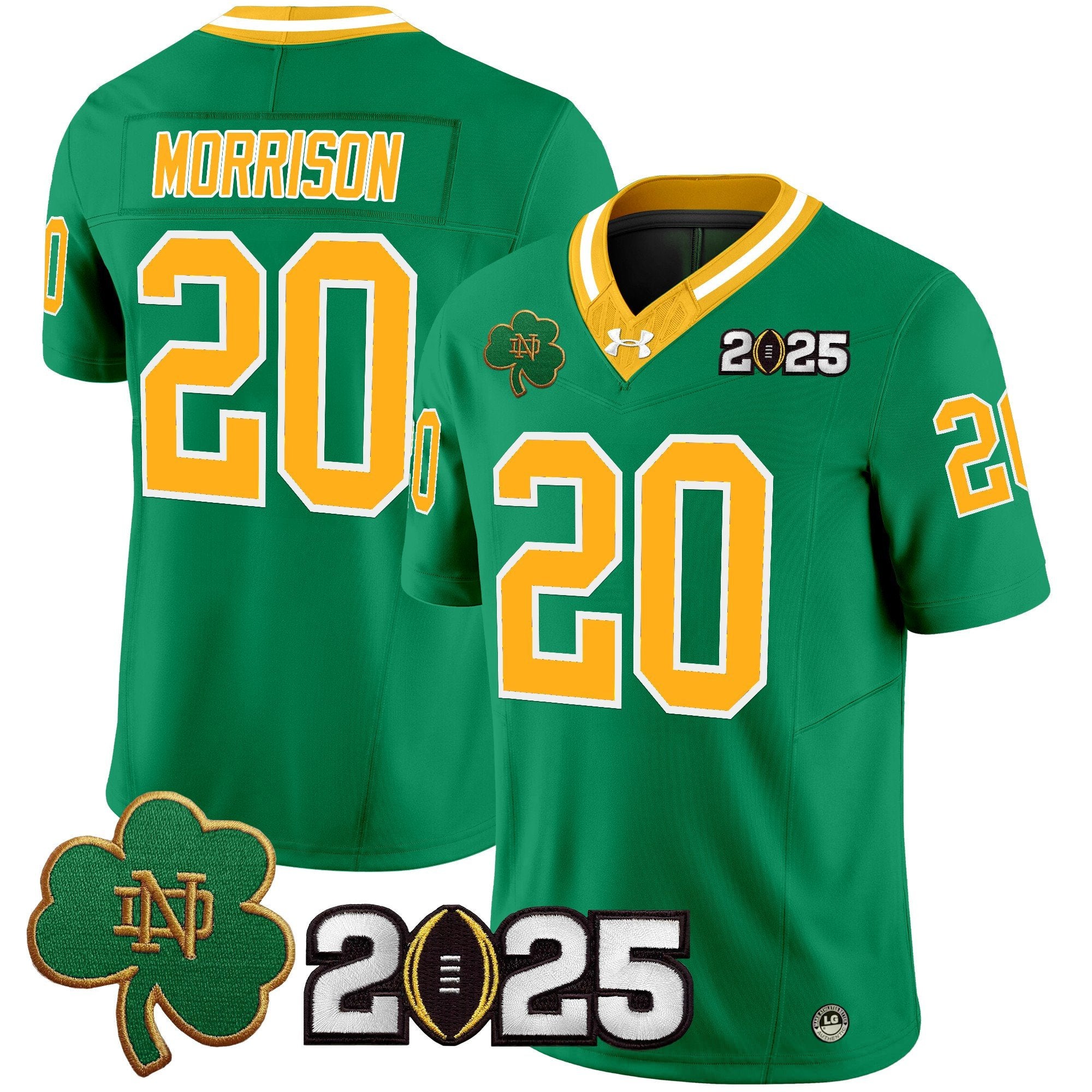 Men Notre Dame Fighting Irish 2025 CFP Final Patch Vapor Limited Jersey - All Stitched
