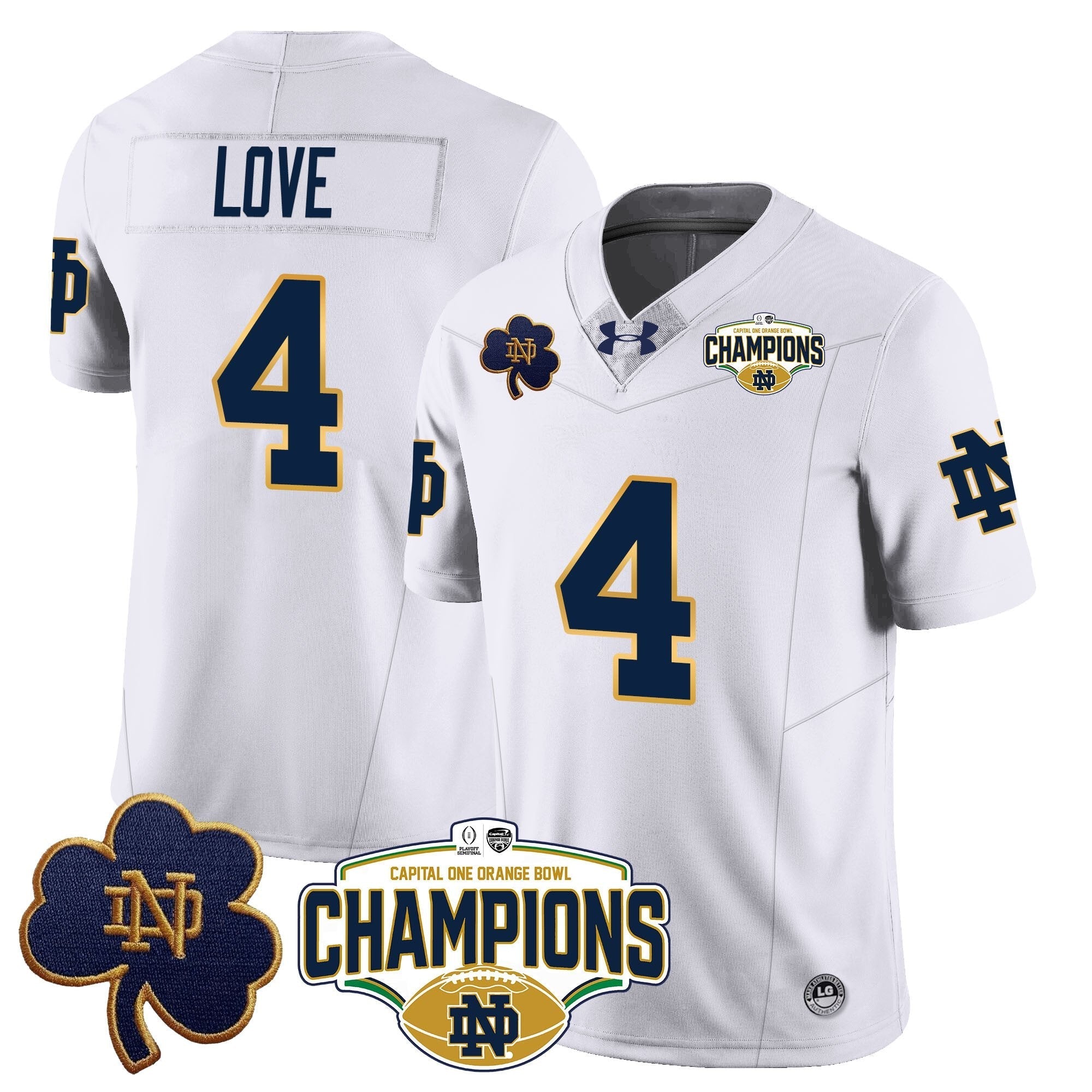 Men Notre Dame Fighting Irish 2025 Orange Bowl Champions Jersey N5 - All Stitched