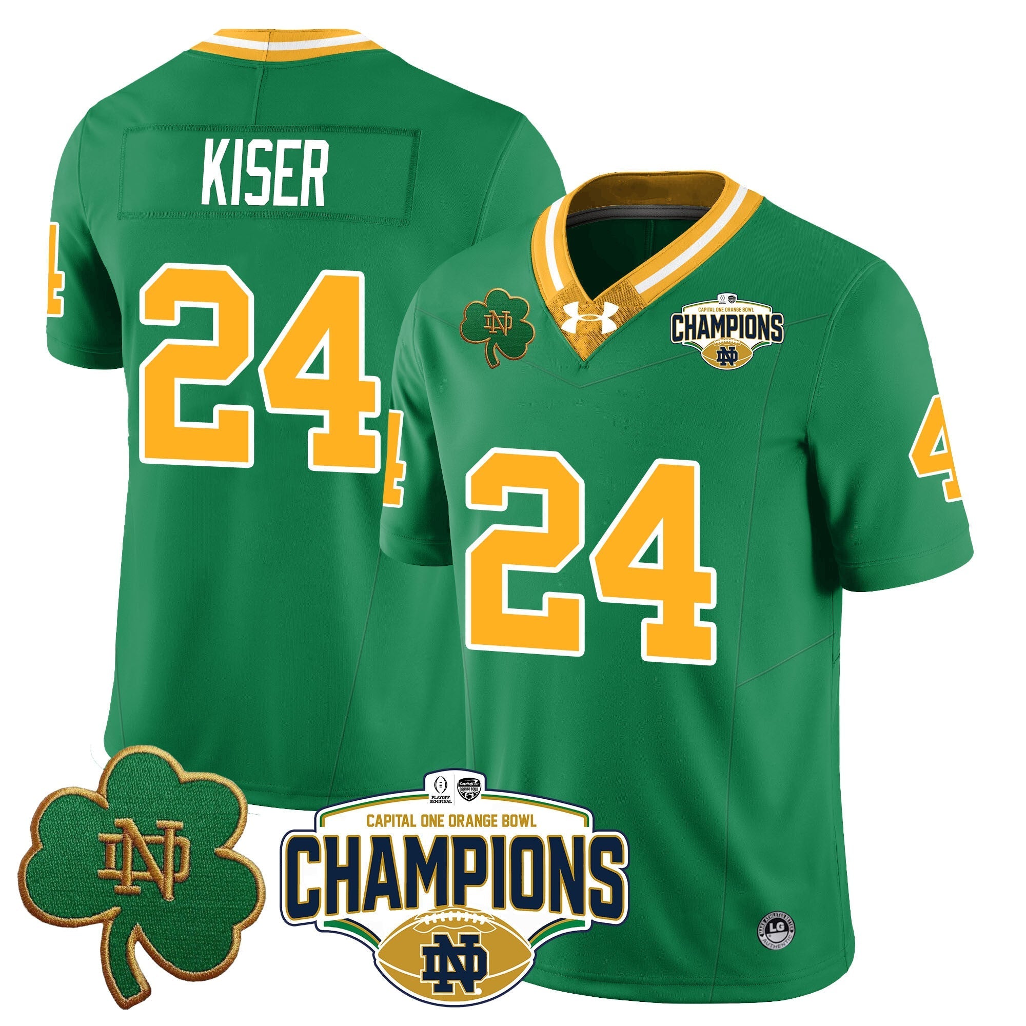 Men Notre Dame Fighting Irish 2025 Orange Bowl Champions Jersey N5 - All Stitched