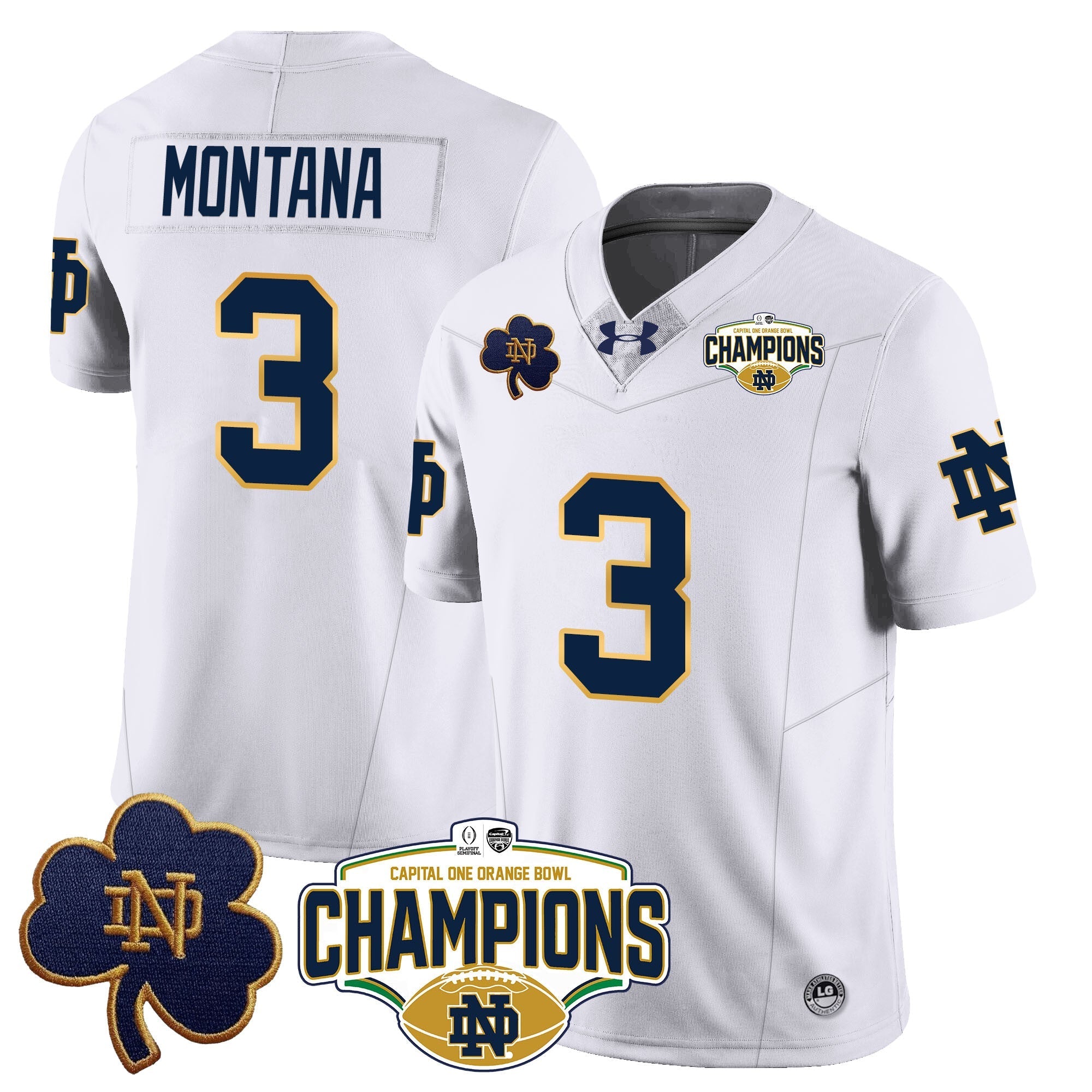 Men Notre Dame Fighting Irish 2025 Orange Bowl Champions Jersey N5 - All Stitched