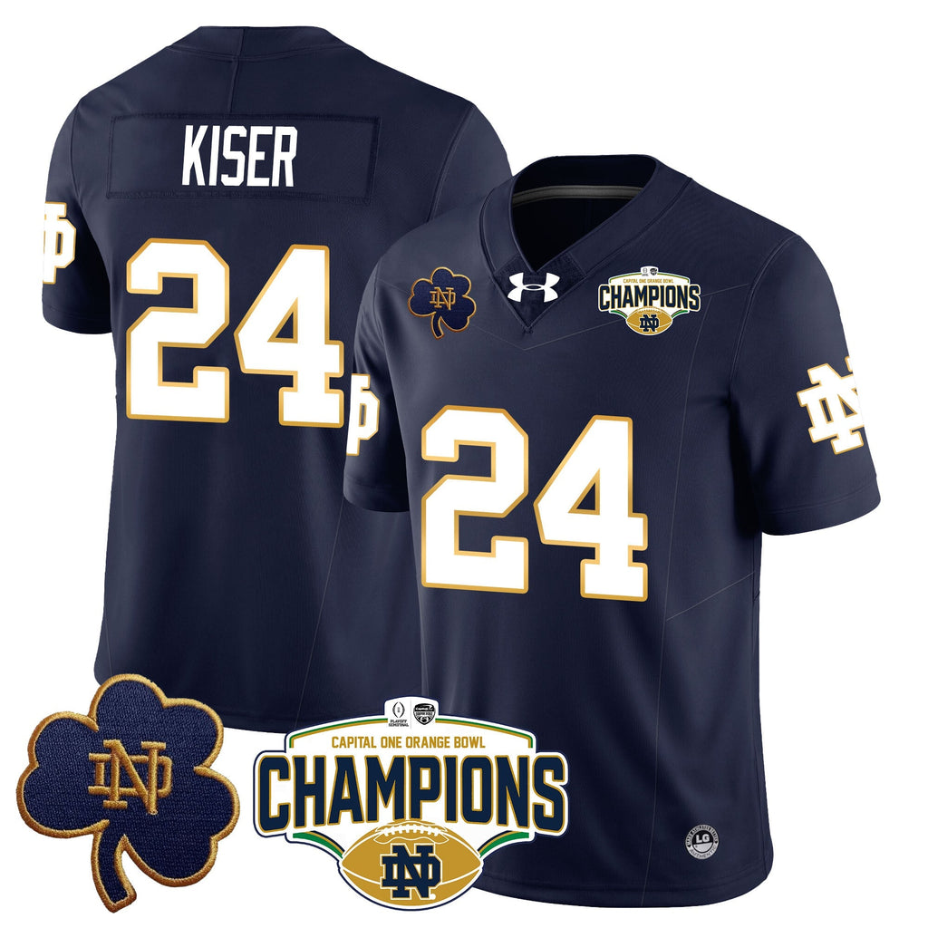 Men Notre Dame Fighting Irish 2025 Orange Bowl Champions Jersey N5 - All Stitched