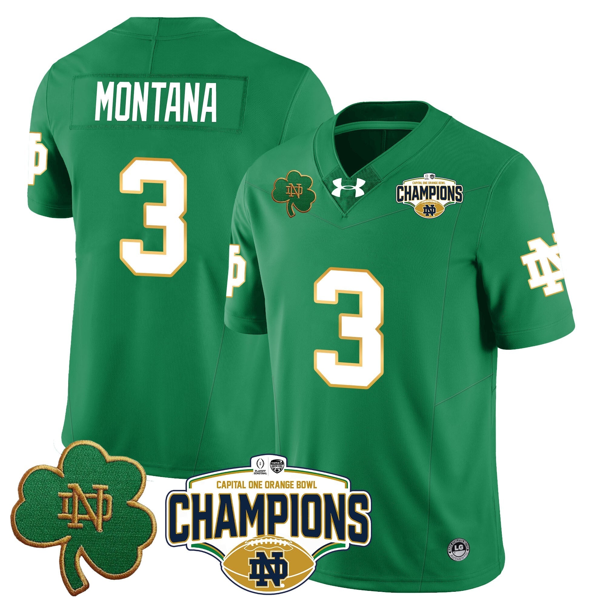 Men Notre Dame Fighting Irish 2025 Orange Bowl Champions Jersey N5 - All Stitched