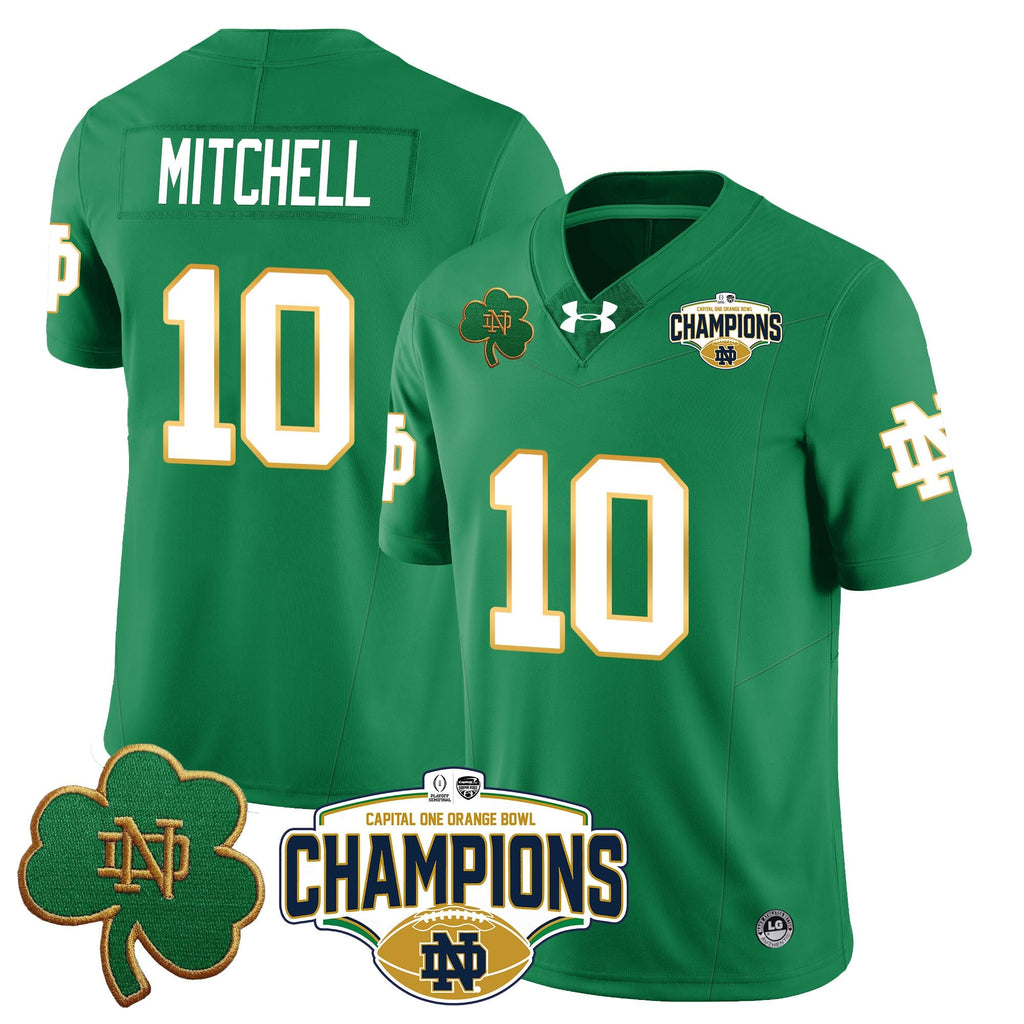 Men Notre Dame Fighting Irish 2025 Orange Bowl Champions Jersey N5 - All Stitched