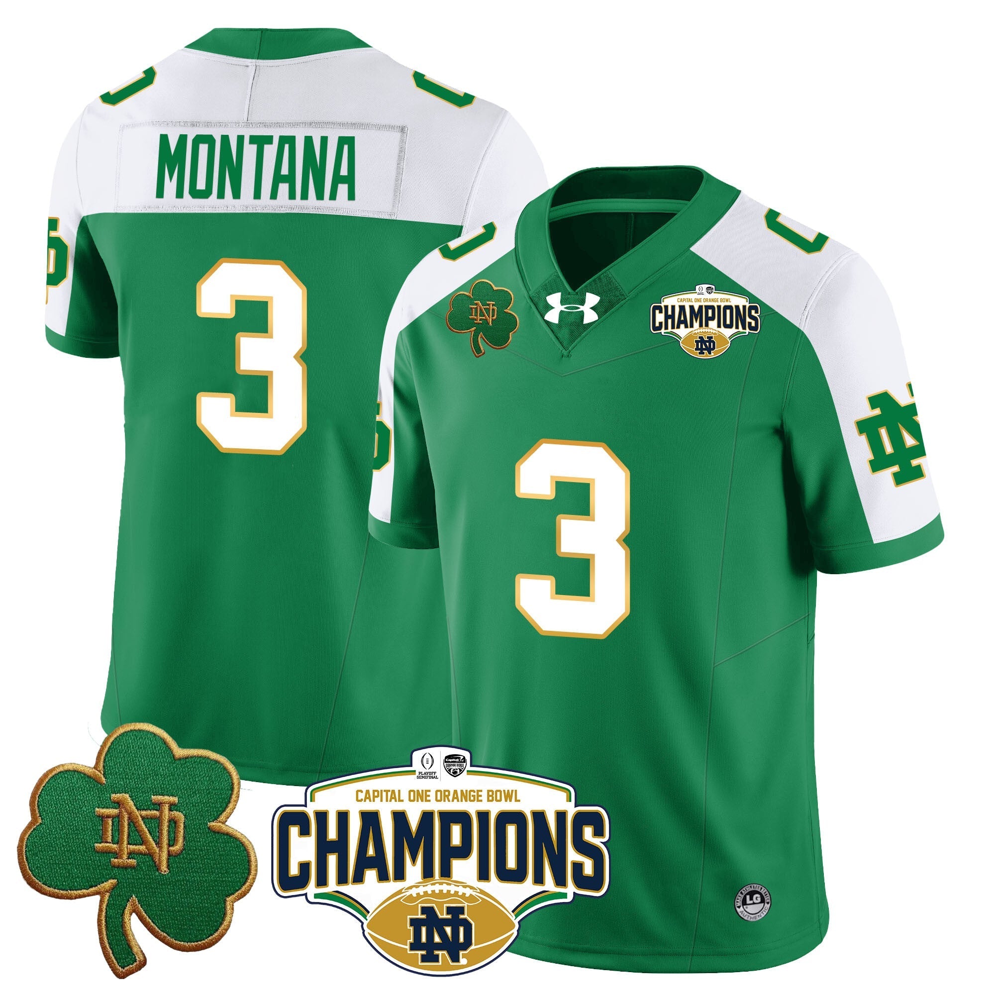 Men Notre Dame Fighting Irish 2025 Orange Bowl Champions Jersey N5 - All Stitched
