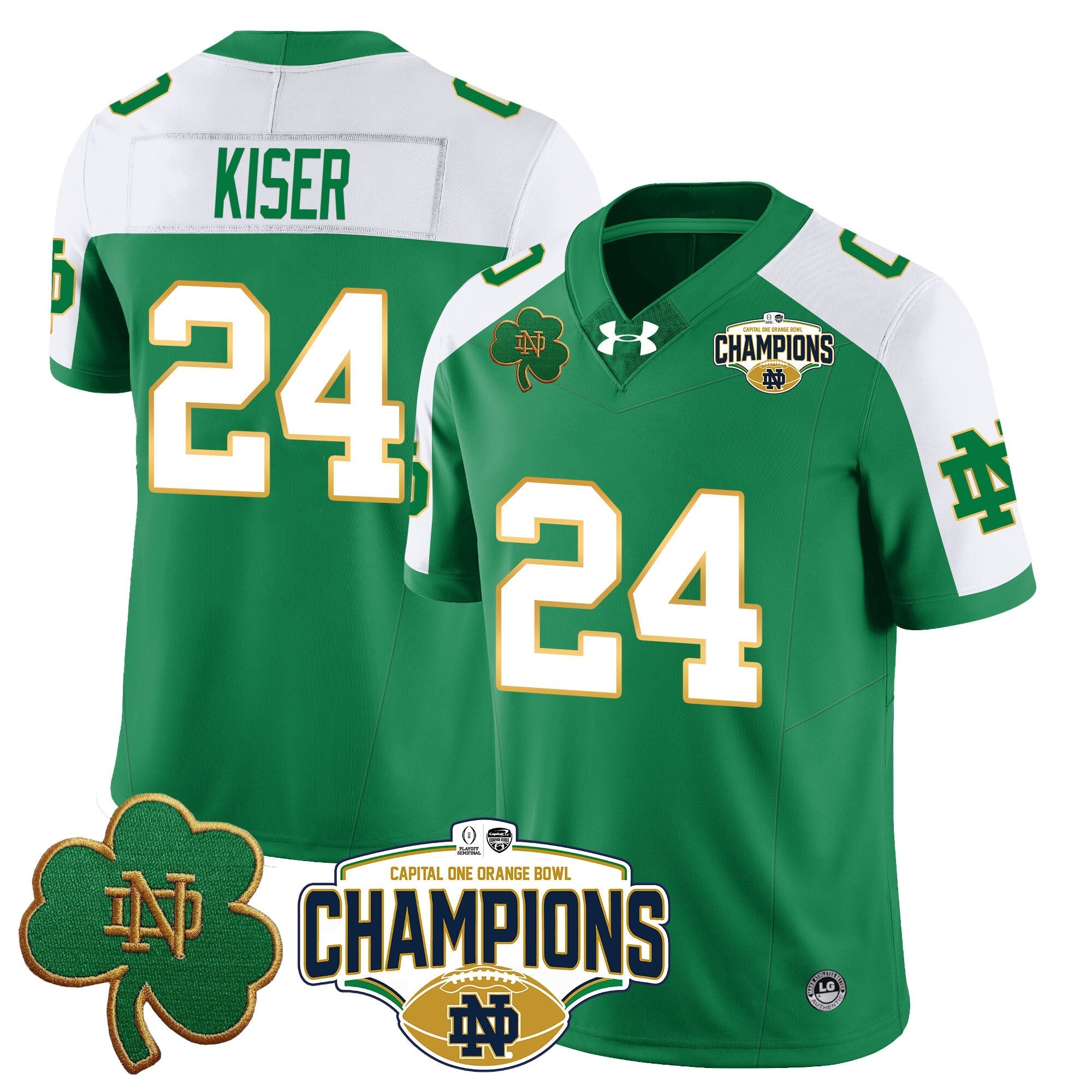 Men Notre Dame Fighting Irish 2025 Orange Bowl Champions Jersey N5 - All Stitched