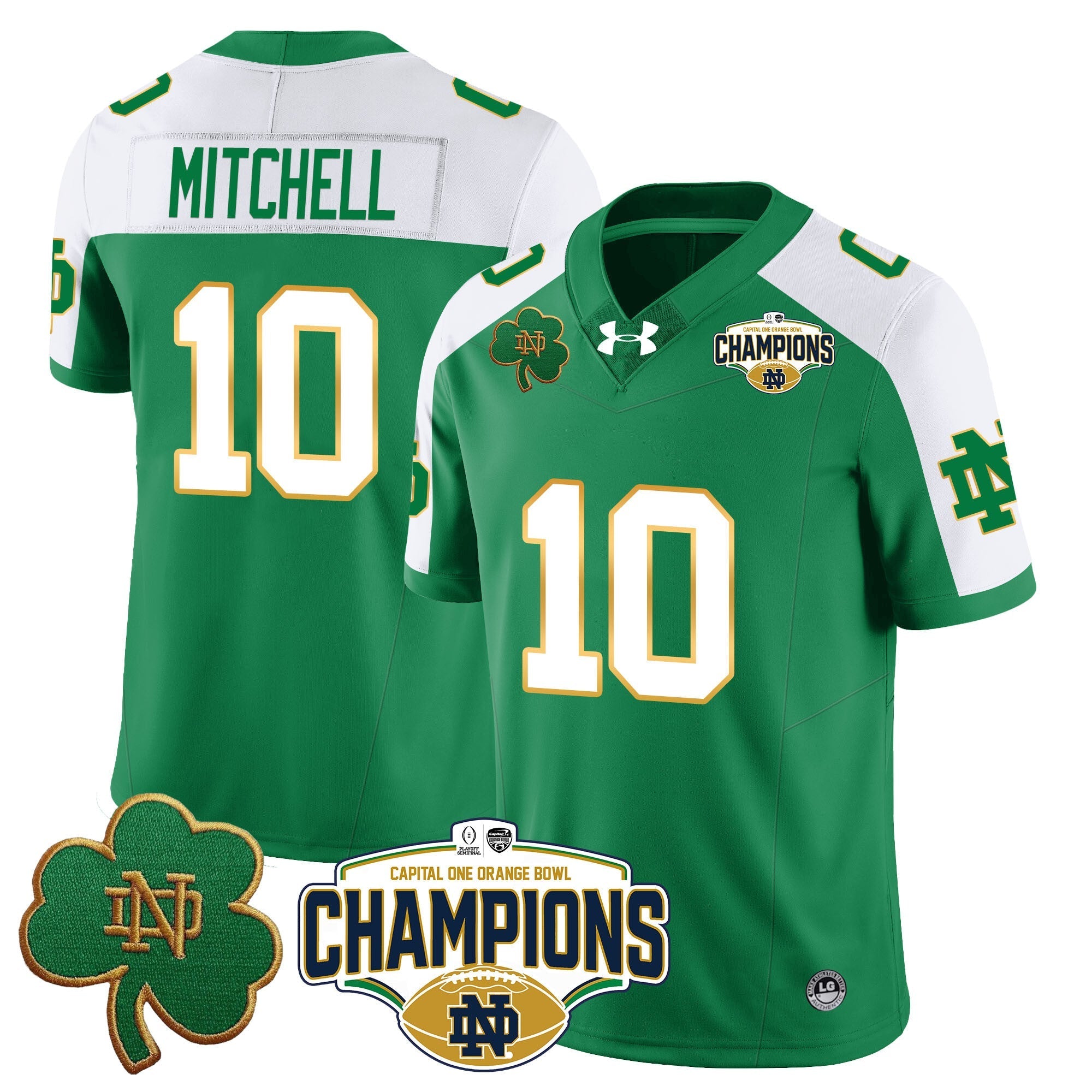 Men Notre Dame Fighting Irish 2025 Orange Bowl Champions Jersey N5 - All Stitched