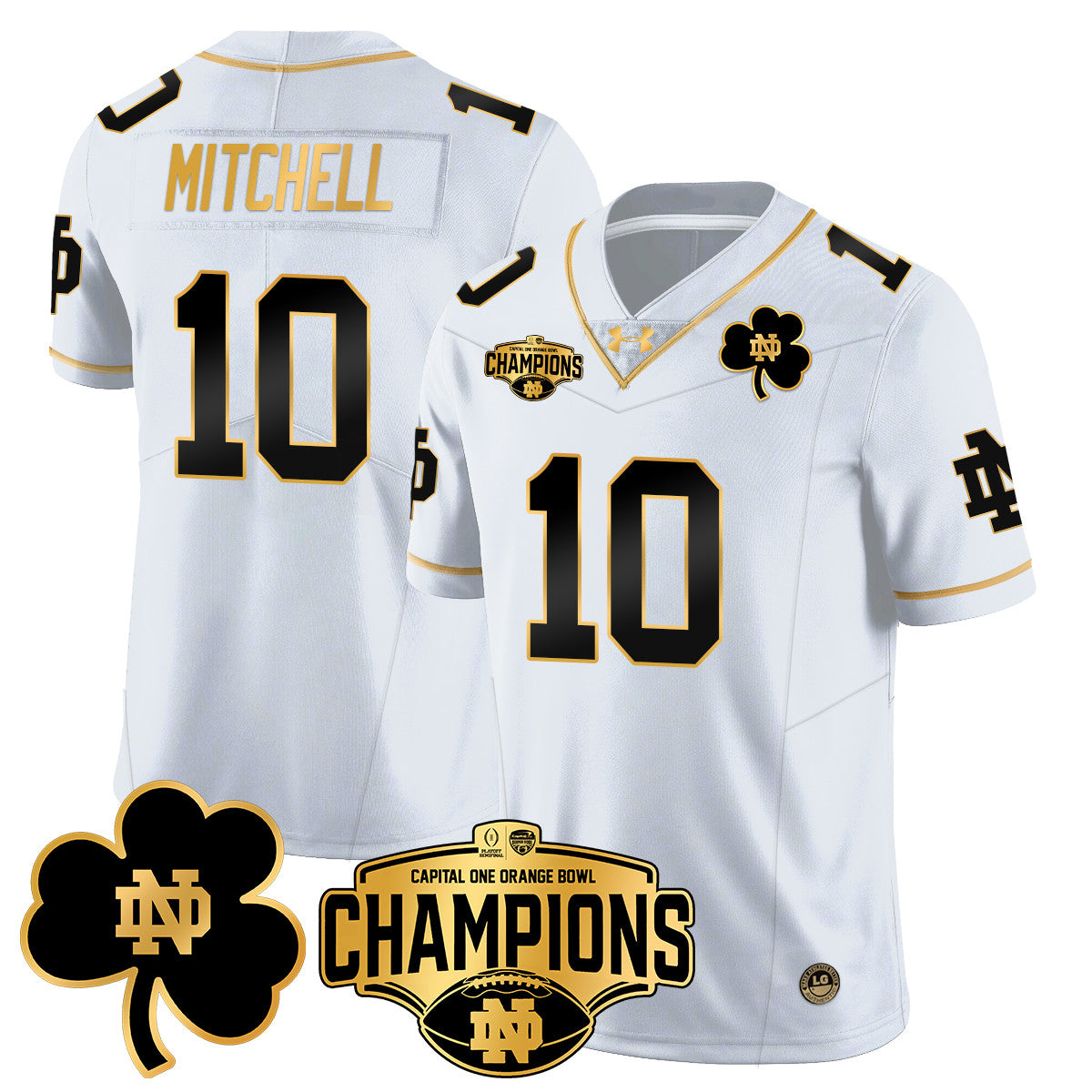 Men Notre Dame Fighting Irish 2025 Orange Bowl Champions Jersey N5 - All Stitched