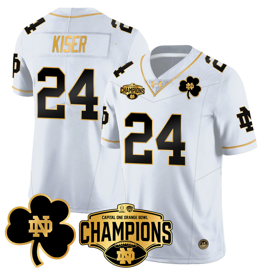 Men Notre Dame Fighting Irish 2025 Orange Bowl Champions Jersey N5 - All Stitched