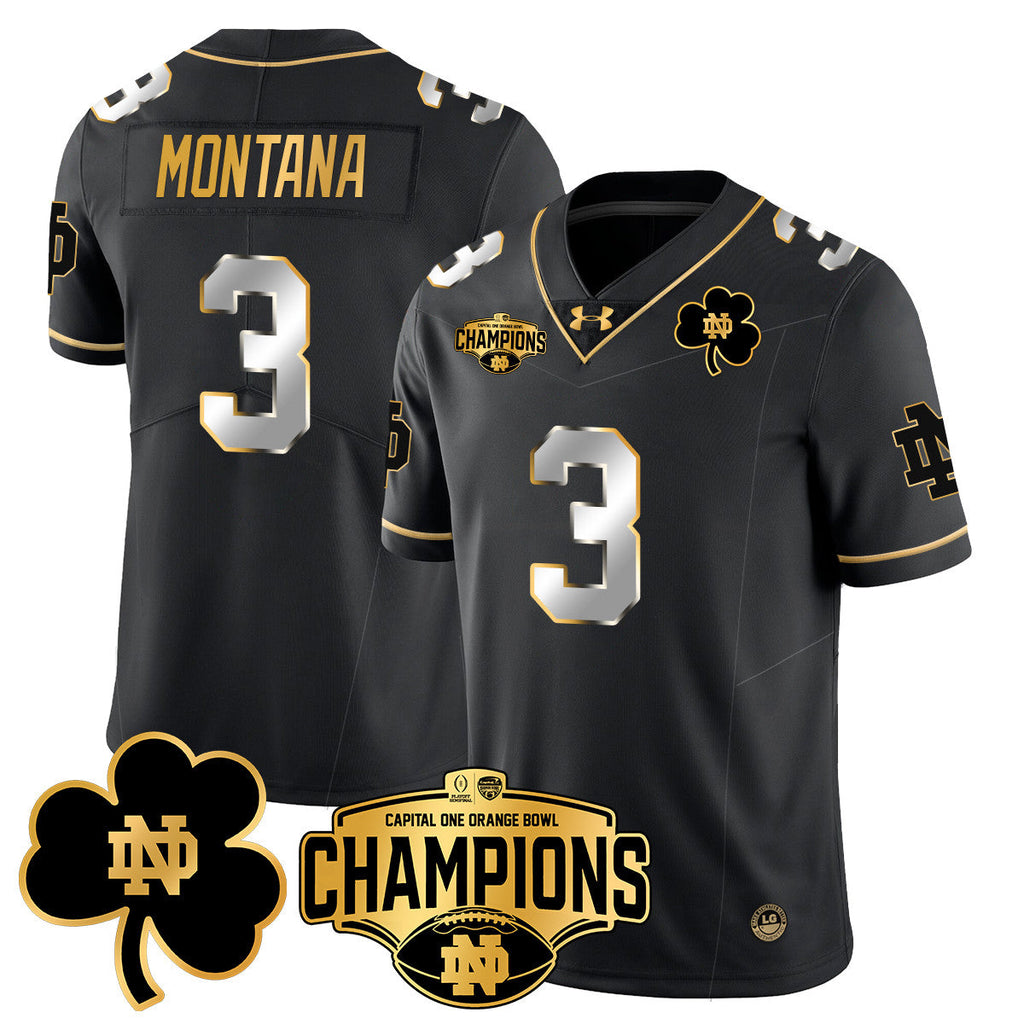 Men Notre Dame Fighting Irish 2025 Orange Bowl Champions Jersey N5 - All Stitched