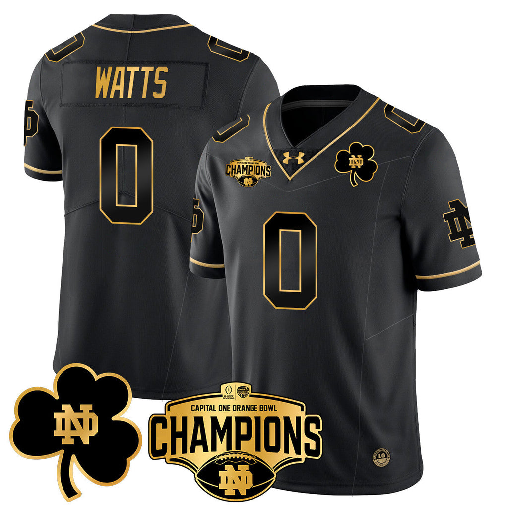 Men Notre Dame Fighting Irish 2025 Orange Bowl Champions Jersey N5 - All Stitched