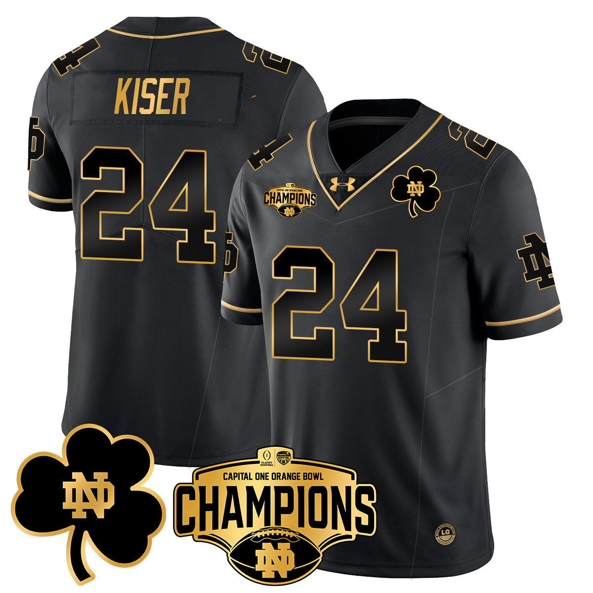 Men Notre Dame Fighting Irish 2025 Orange Bowl Champions Jersey N5 - All Stitched