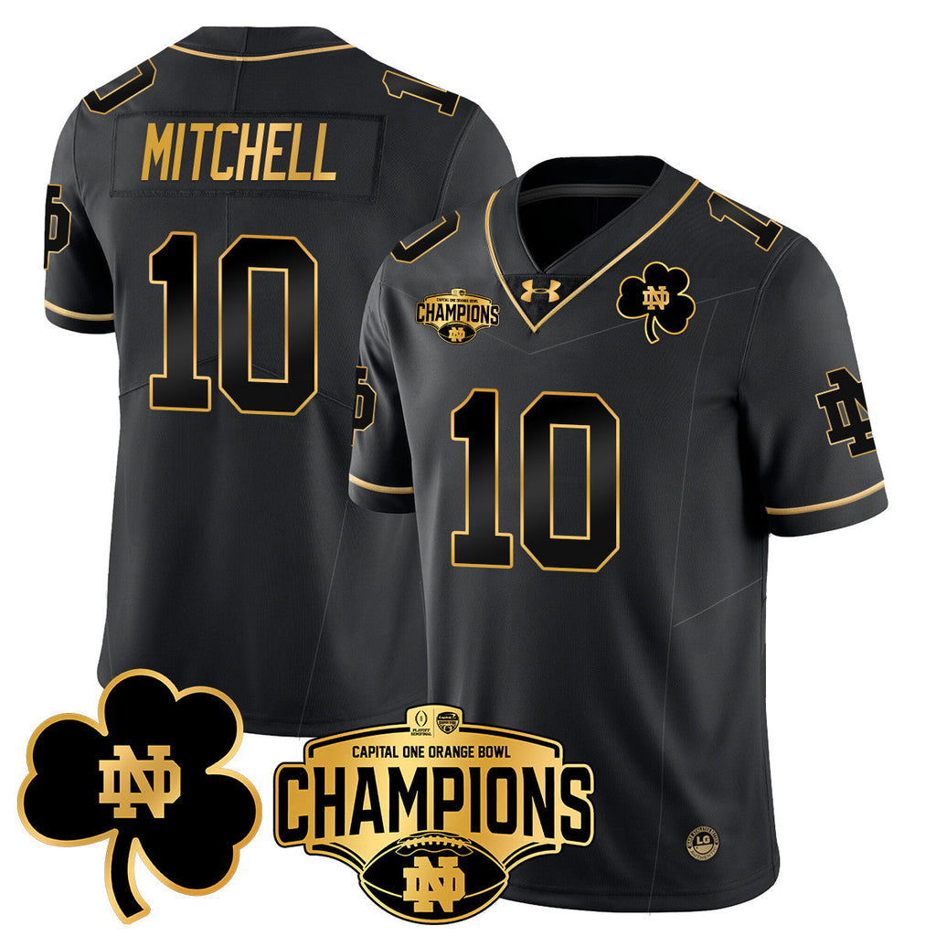 Men Notre Dame Fighting Irish 2025 Orange Bowl Champions Jersey N5 - All Stitched