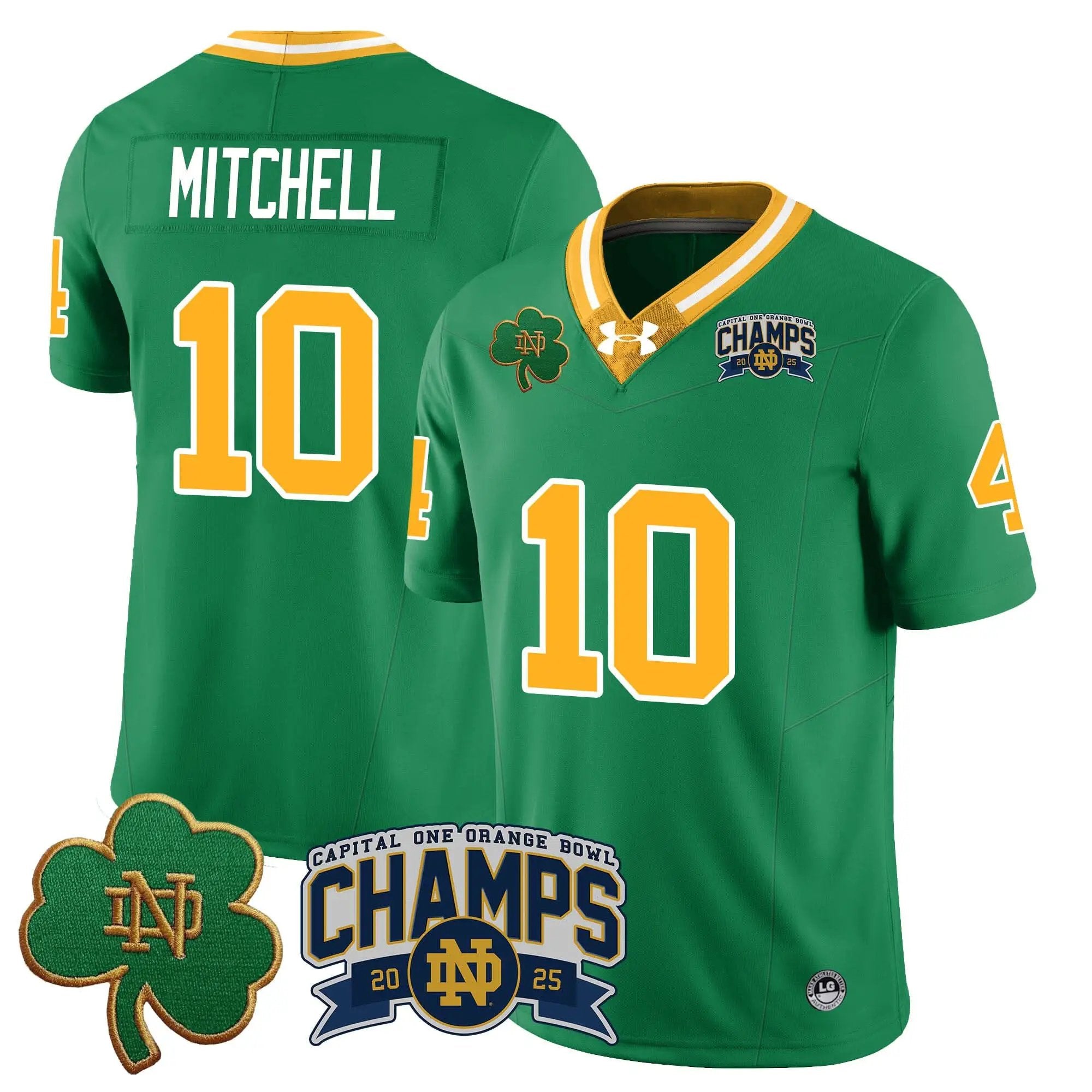 Men Notre Dame Fighting Irish 2025 Orange Bowl Champions Jersey N6 Football