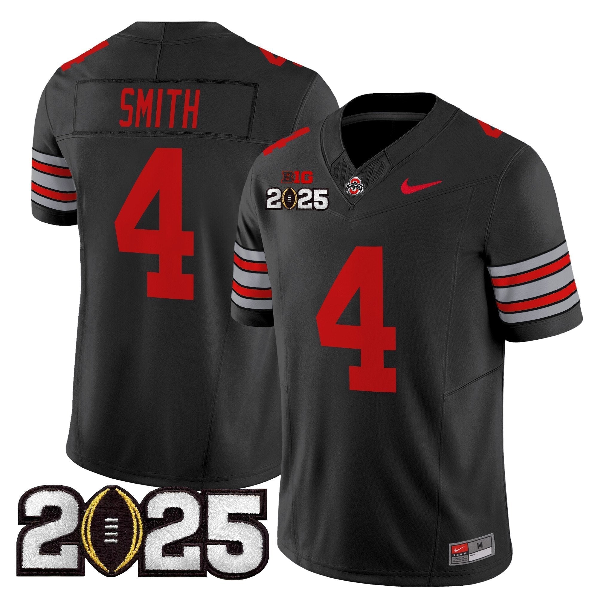 Men Ohio State Buckeyes 'Heritage Stripe' 2025 CFP Final Patch Vapor Limited Jersey - All Stitched