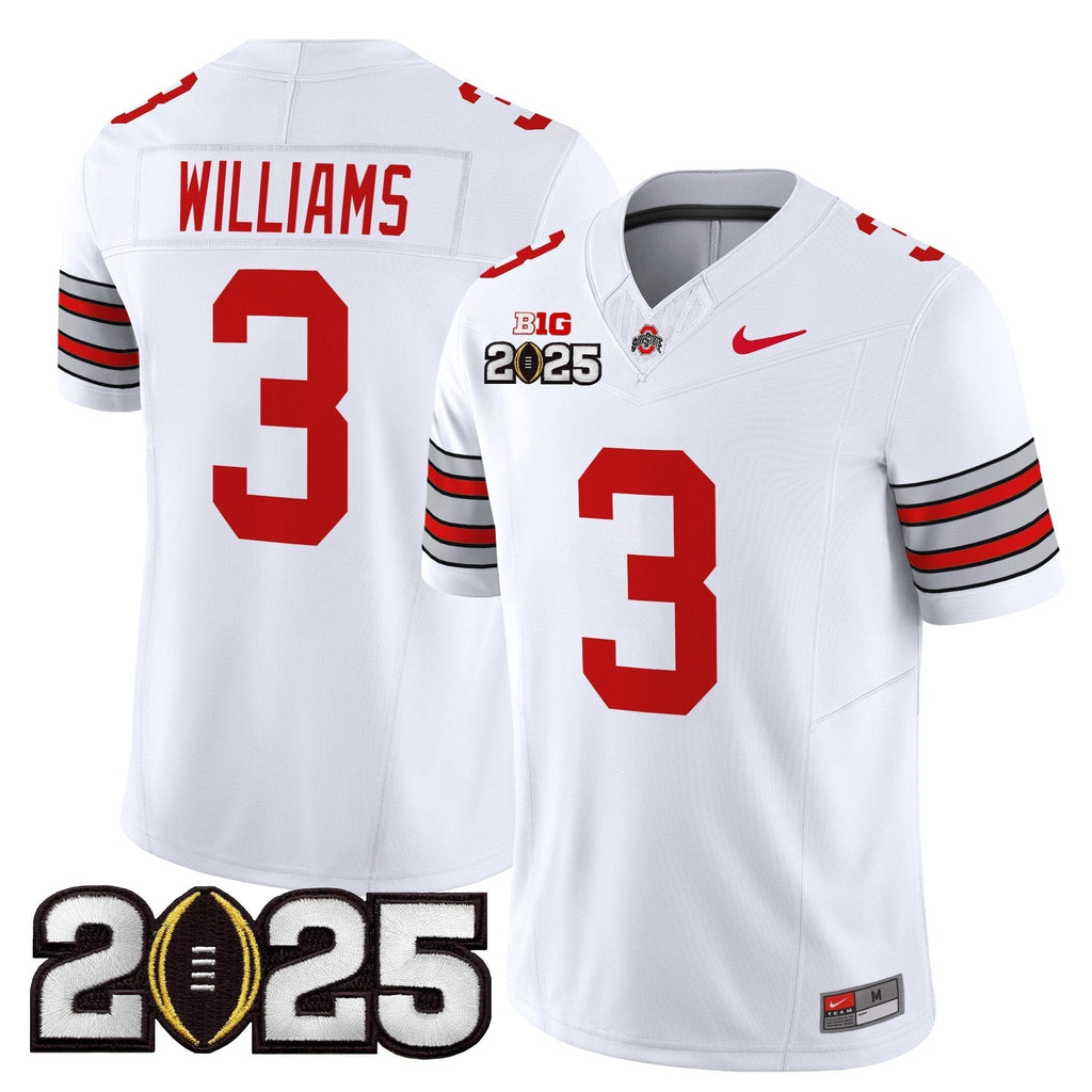 Men Ohio State Buckeyes 'Heritage Stripe' 2025 CFP Final Patch Vapor Limited Jersey - All Stitched