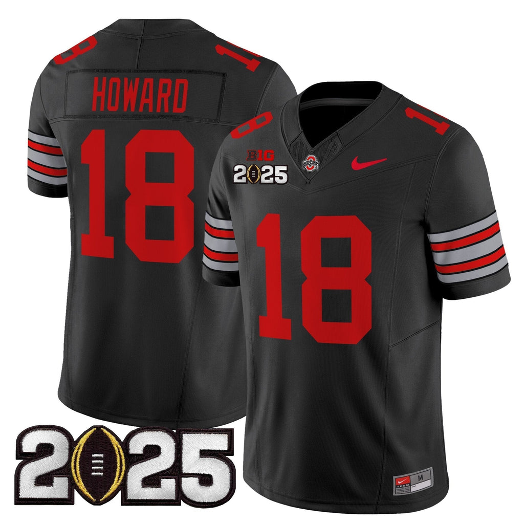 Men Ohio State Buckeyes 'Heritage Stripe' 2025 CFP Final Patch Vapor Limited Jersey - All Stitched