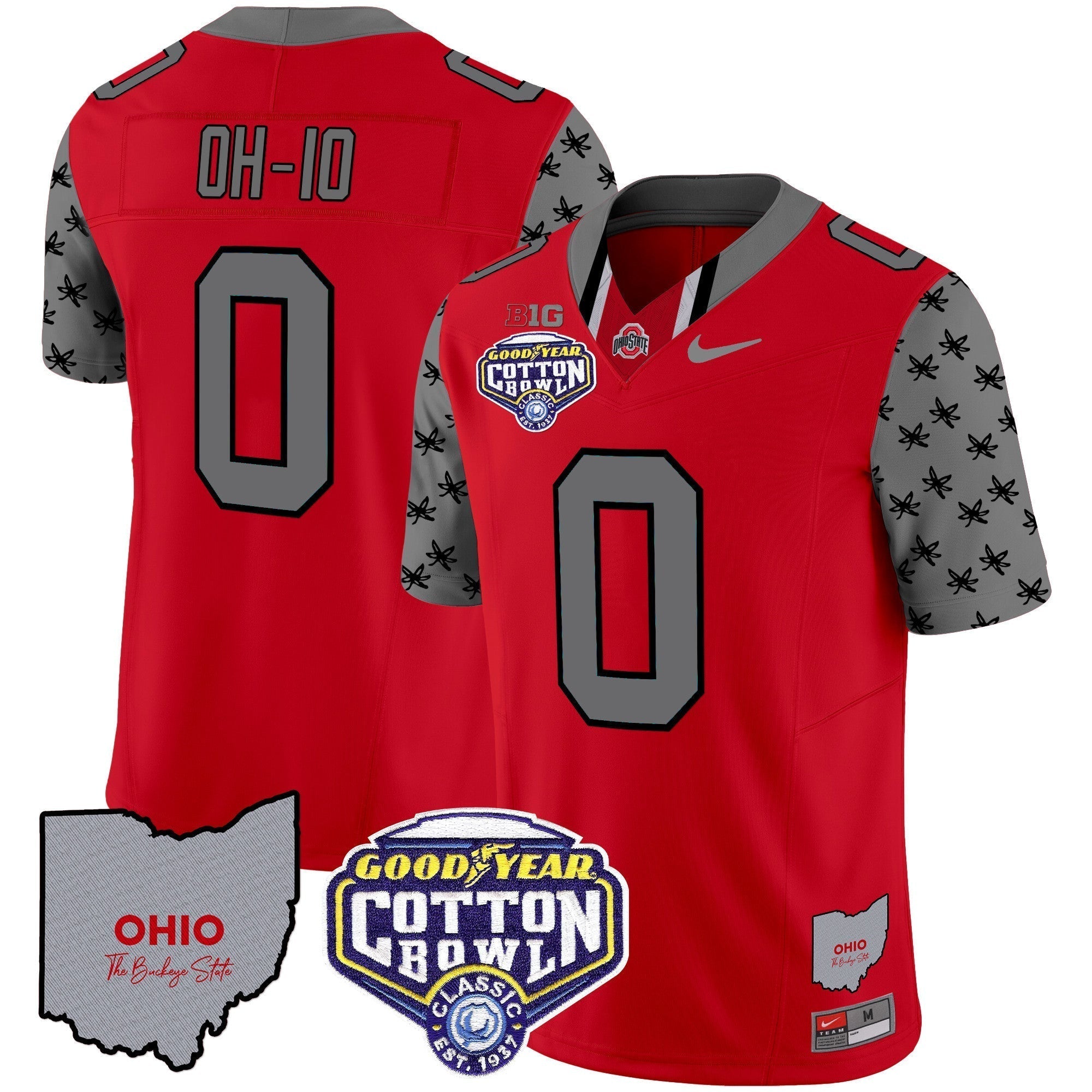 Men Ohio State Buckeyes Cotton Bowl Patch Vapor Limited Jersey - All Stitched