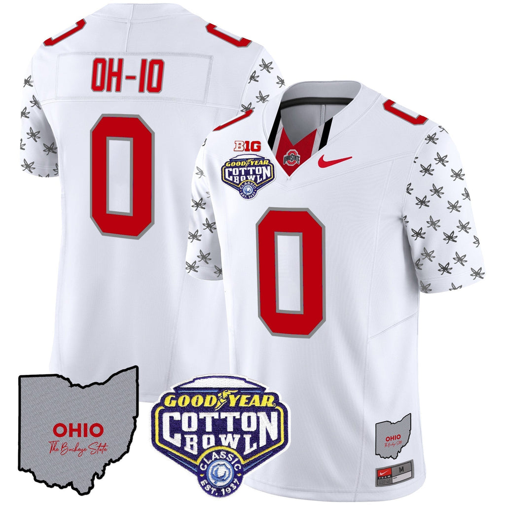 Men Ohio State Buckeyes Cotton Bowl Patch Vapor Limited Jersey - All Stitched