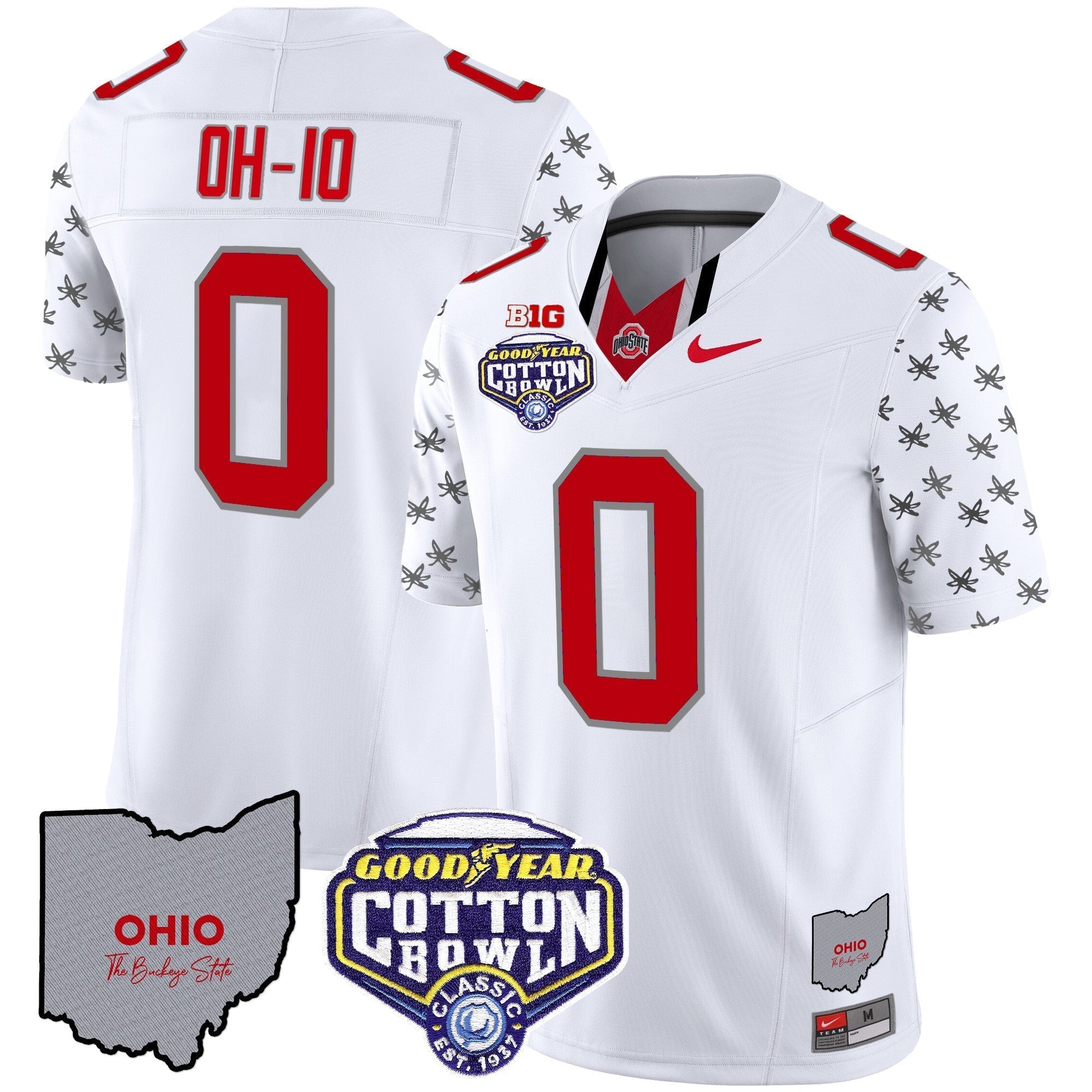 Men Ohio State Buckeyes Cotton Bowl Patch Vapor Limited Jersey - All Stitched