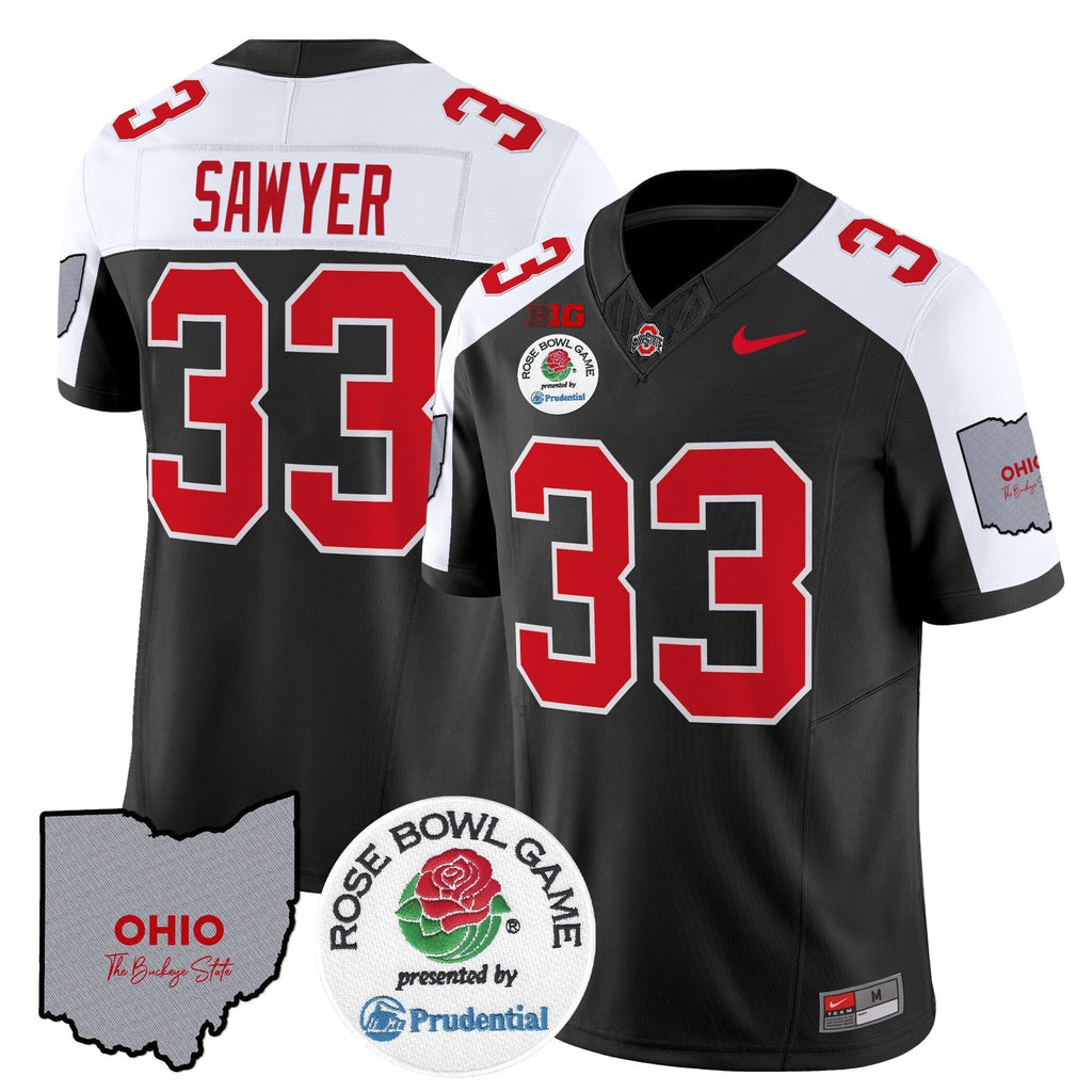 Men Ohio State Buckeyes Rose Bowl Vapor Limited Jersey V2 - All Stitched