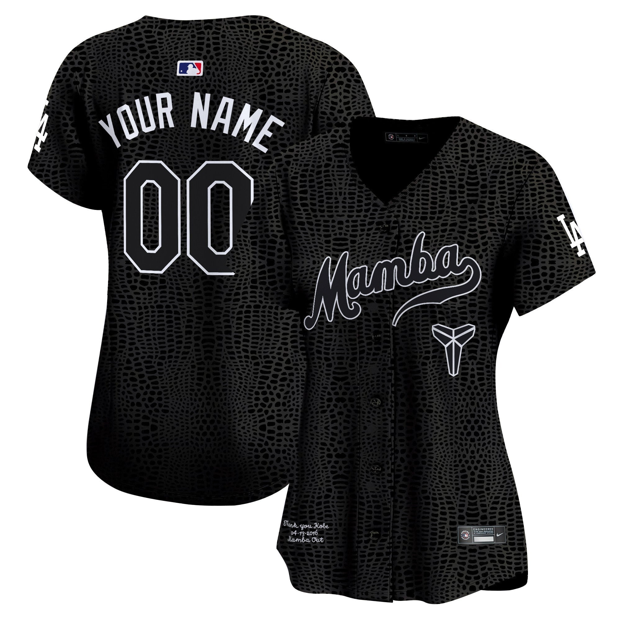 Dodgers Kobe Bryant Mamba Vapor Premier Limited Custom Jersey - All Stitched