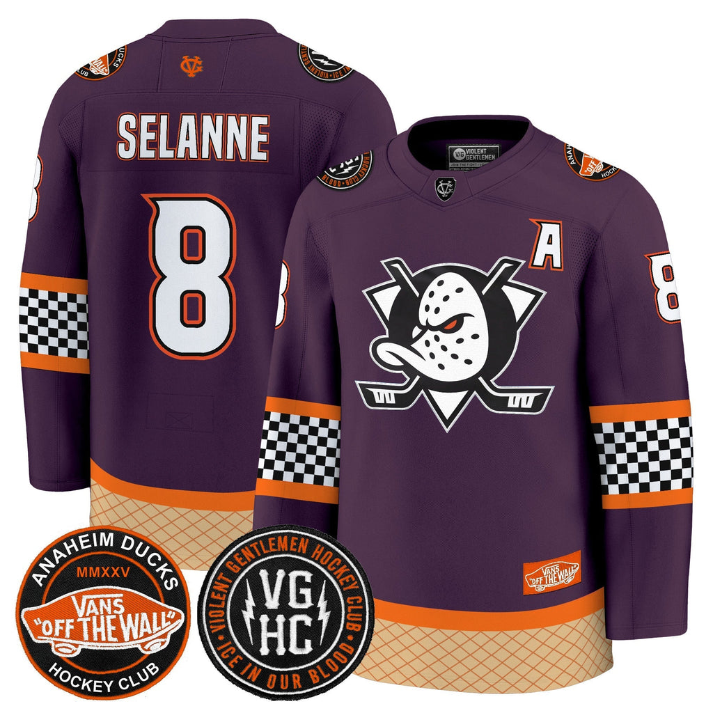 Men Anaheim Ducks Checkerboard 2025 Premium Jersey - All Stitched
