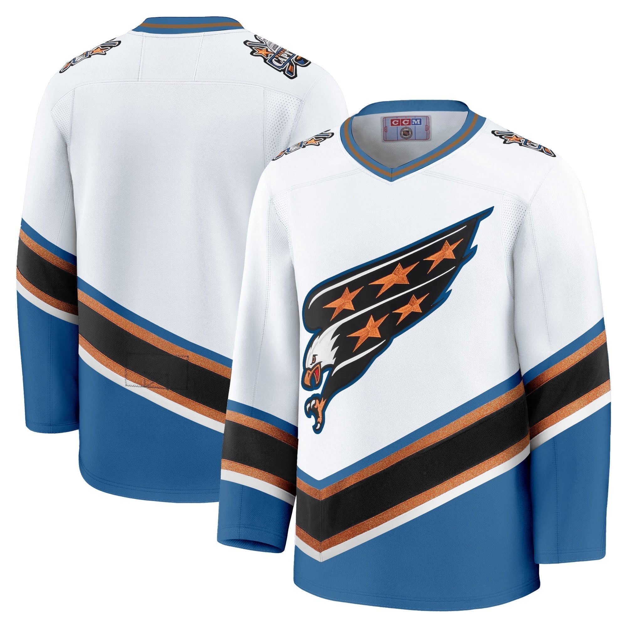 Men Washington Capitals Screaming Eagle Jersey Collection (1995-2024) - All Stitched