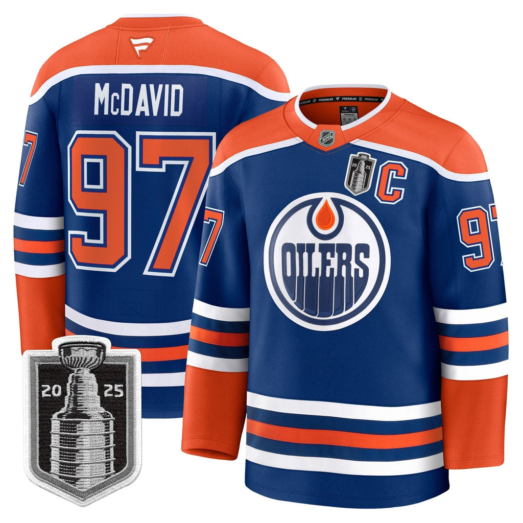 Men Edmonton Oilers 2025 Stanley Cup Final Premium Jersey - All Stitched