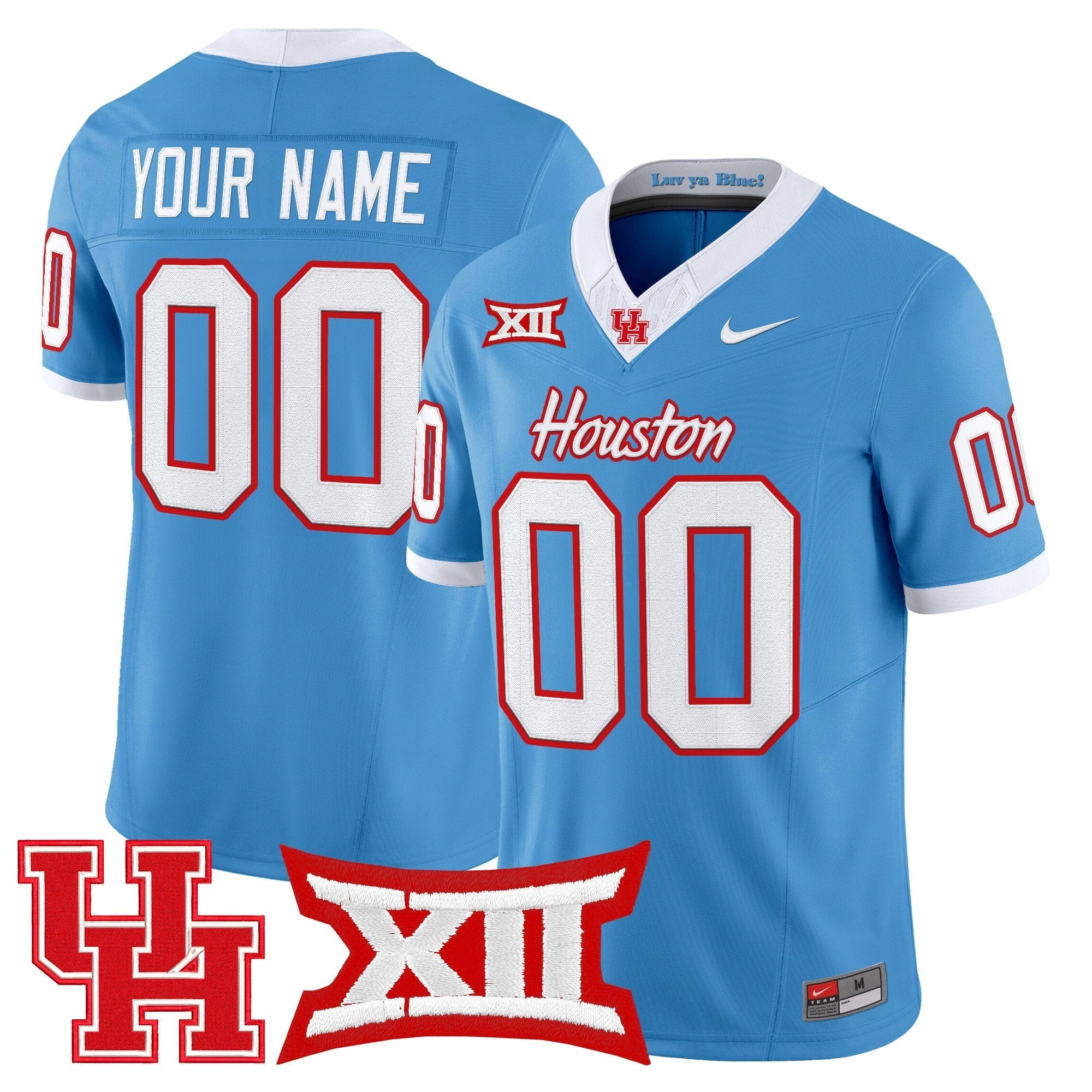 Custom Houston Cougars 2025 Vapor Limited Jersey - All Stitched