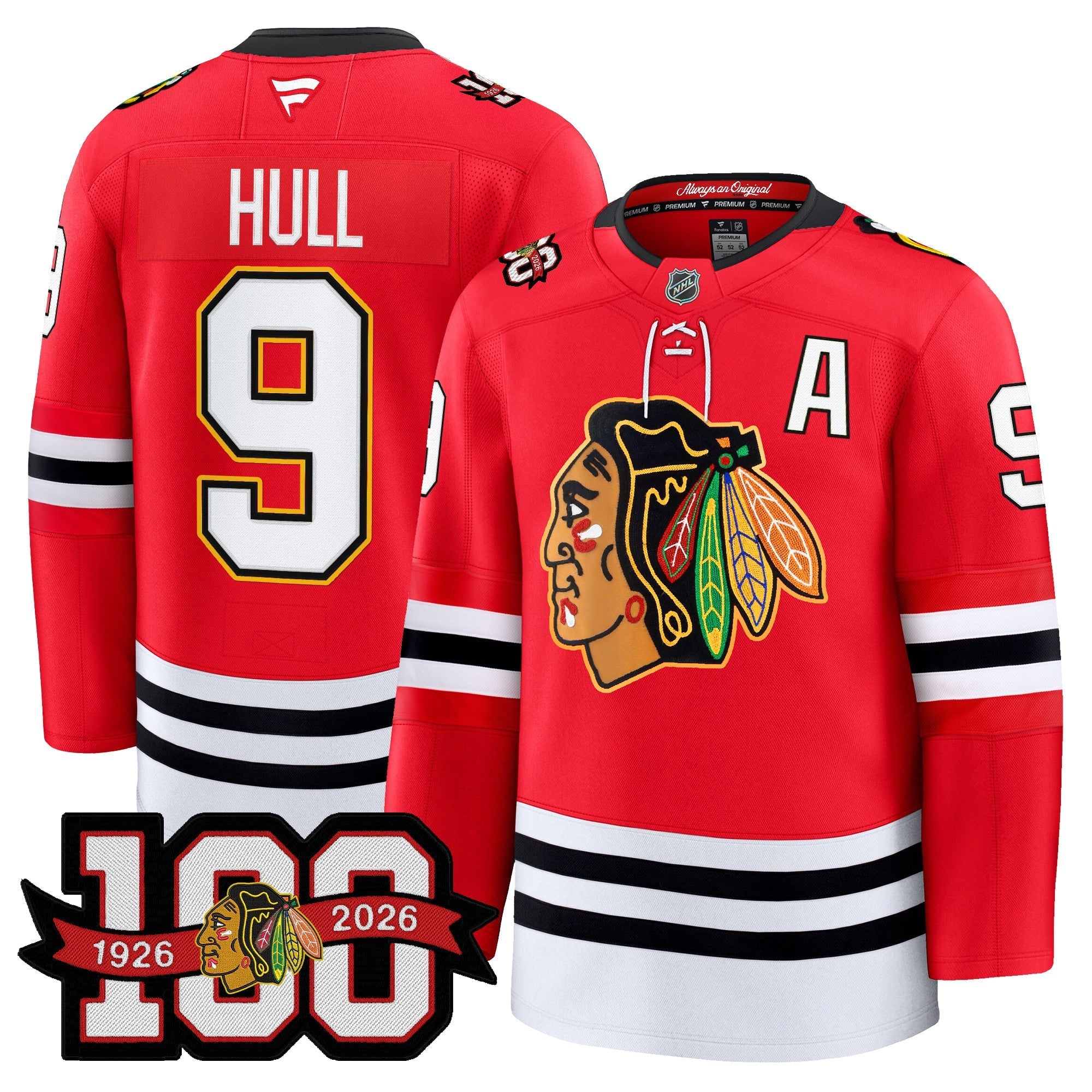 Chicago Blackhawks 100th Anniversary Premium Jersey - All Stitched