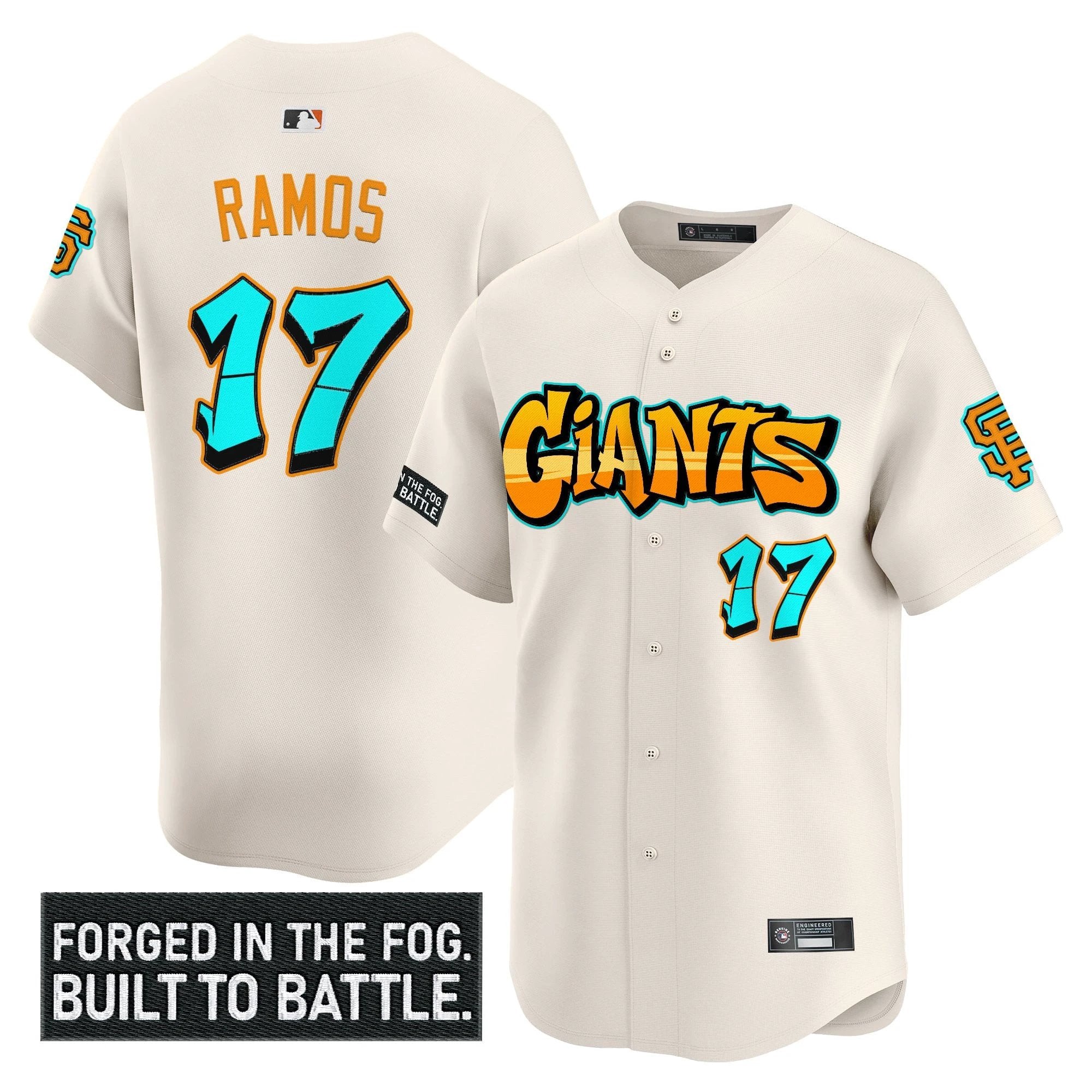 San Francisco Giants 'Graffiti Fog City Drop' Vapor Premier Limited Jersey - All Stitched