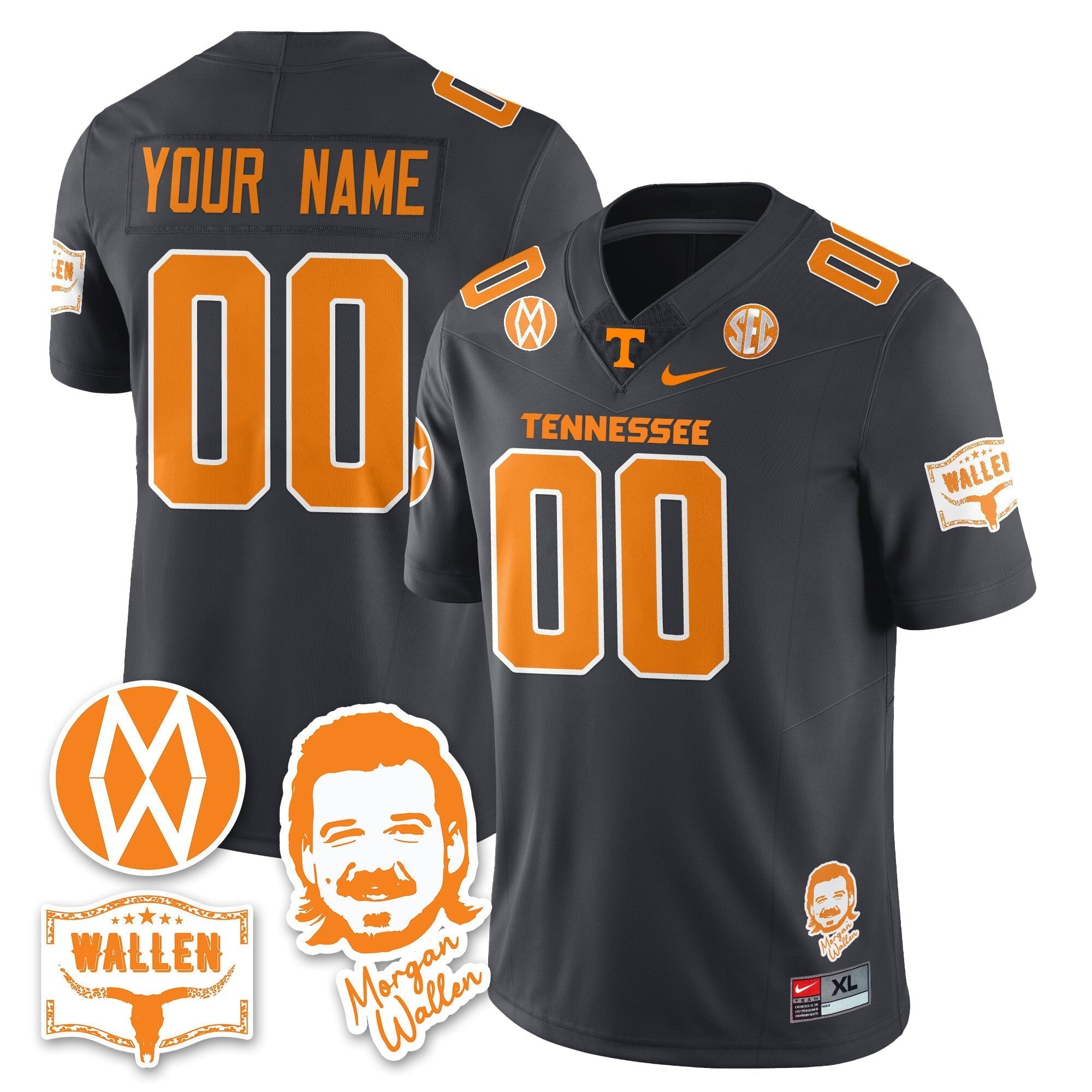 Tennessee Volunteers Morgan Wallen 2025 Jersey - All Stitched