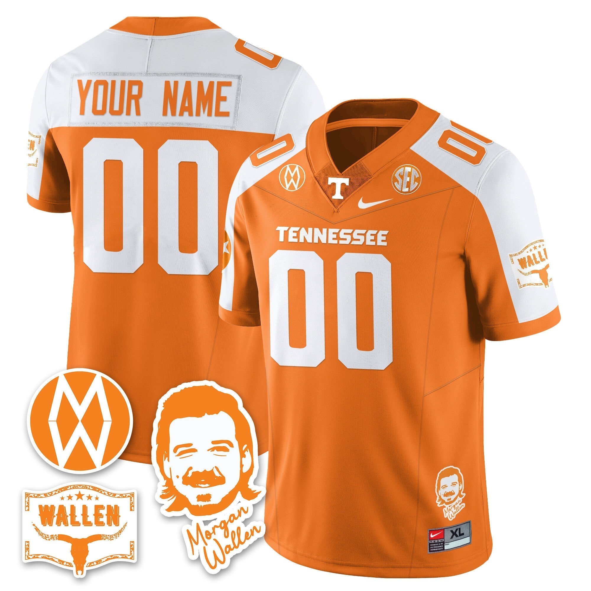 Tennessee Volunteers Morgan Wallen 2025 Jersey - All Stitched